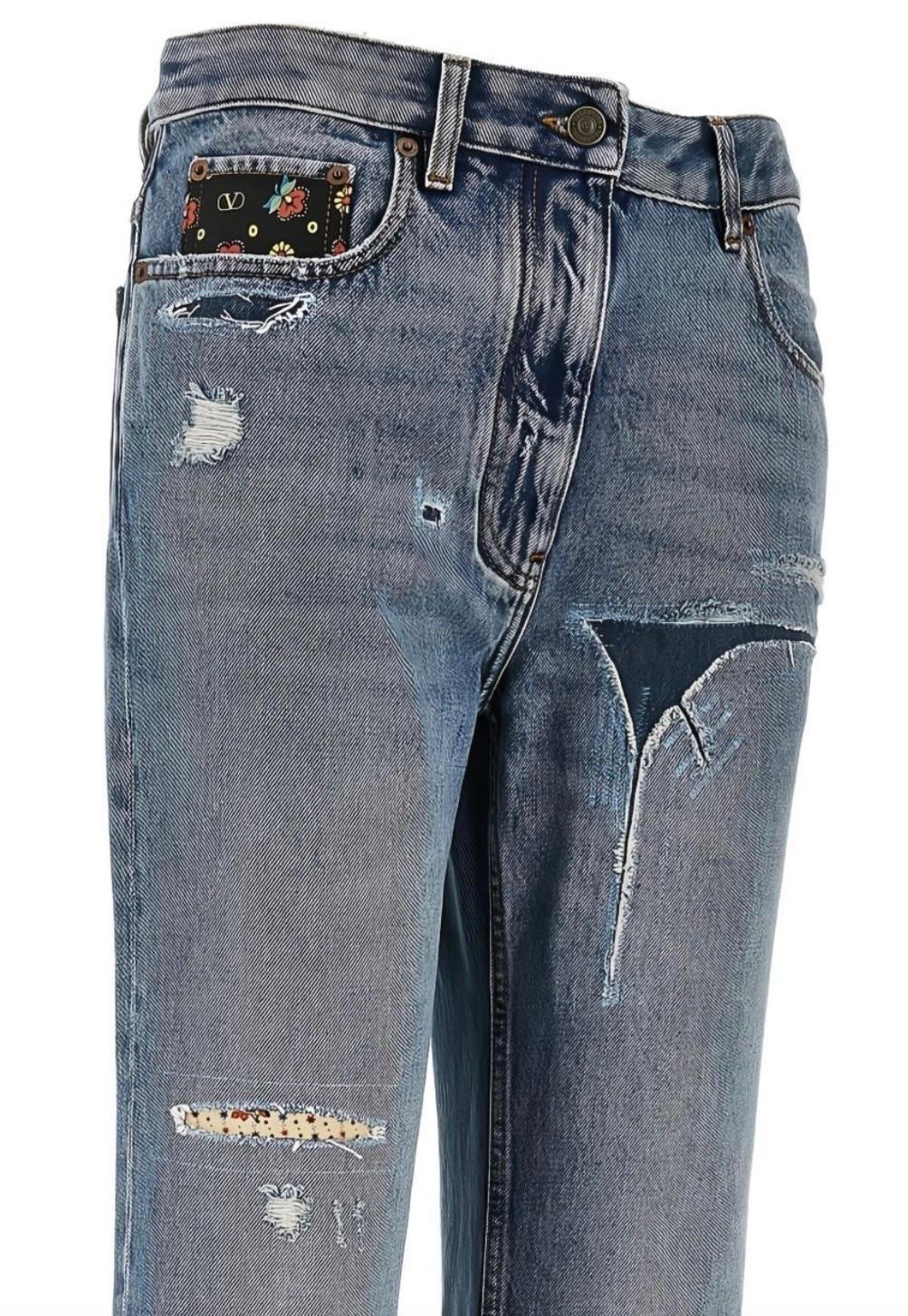 Valentino Embroidered Flared Jeans