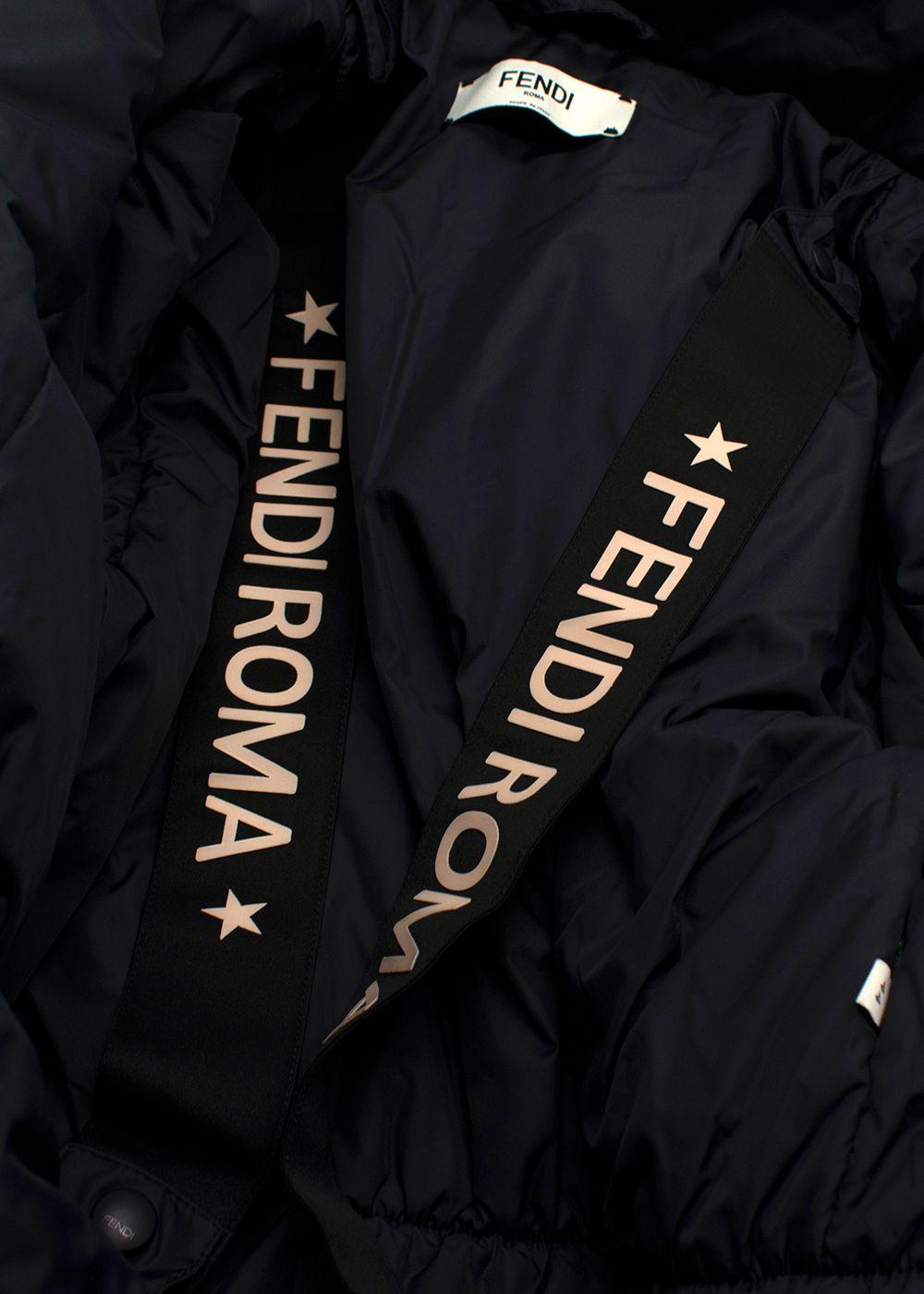Fendi Black Hooded Ski Jacket