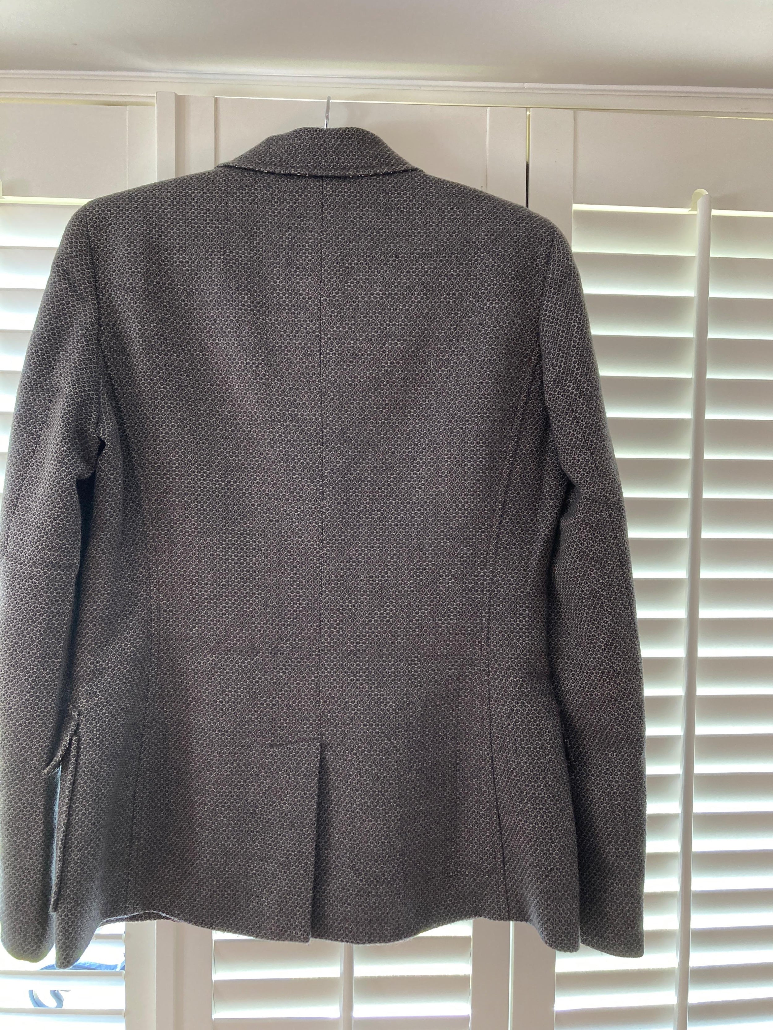 Brown Single Breasted Wool Blazer Jacket