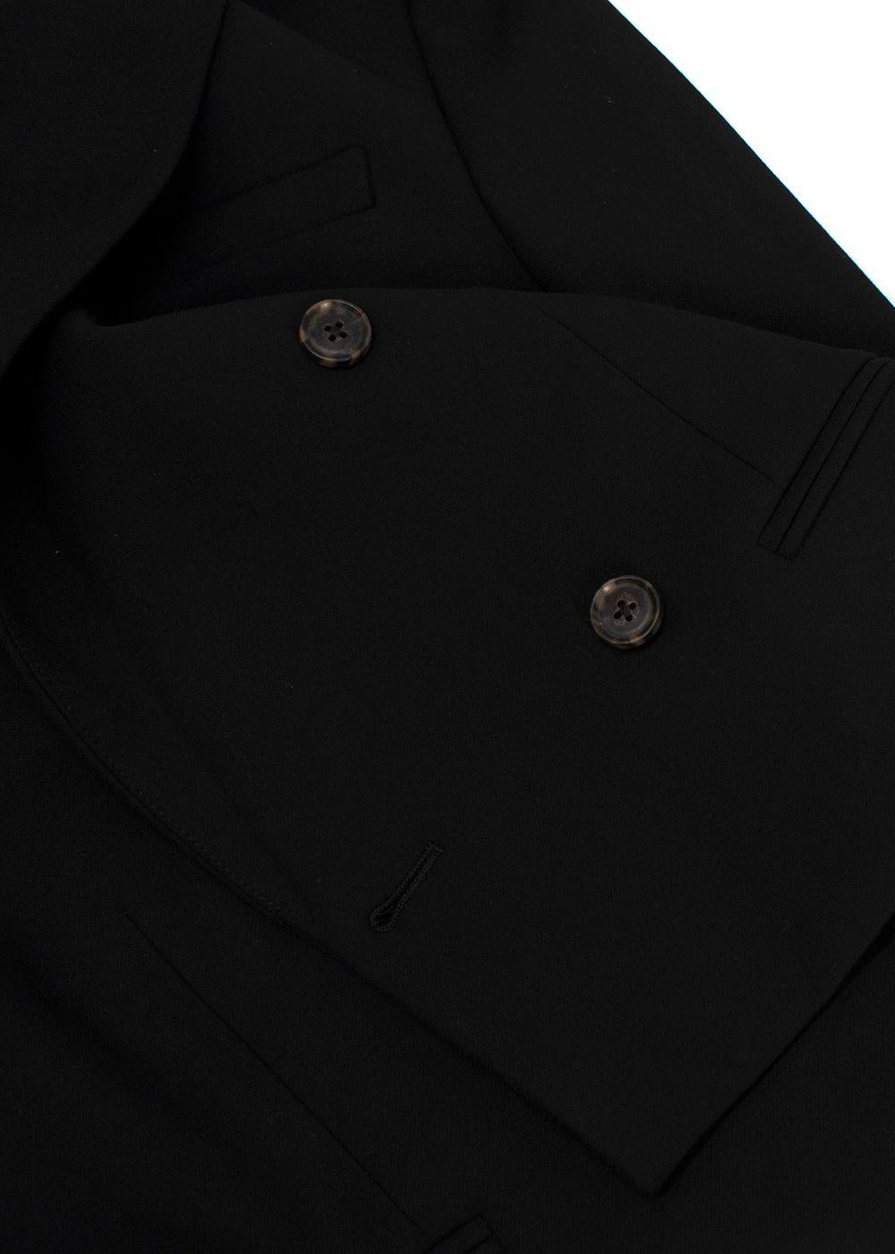 J Crew Black Cropped Double Breasted Blazer