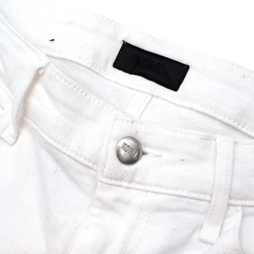 Koral White High-Waisted Slim Fit Denim Jeans