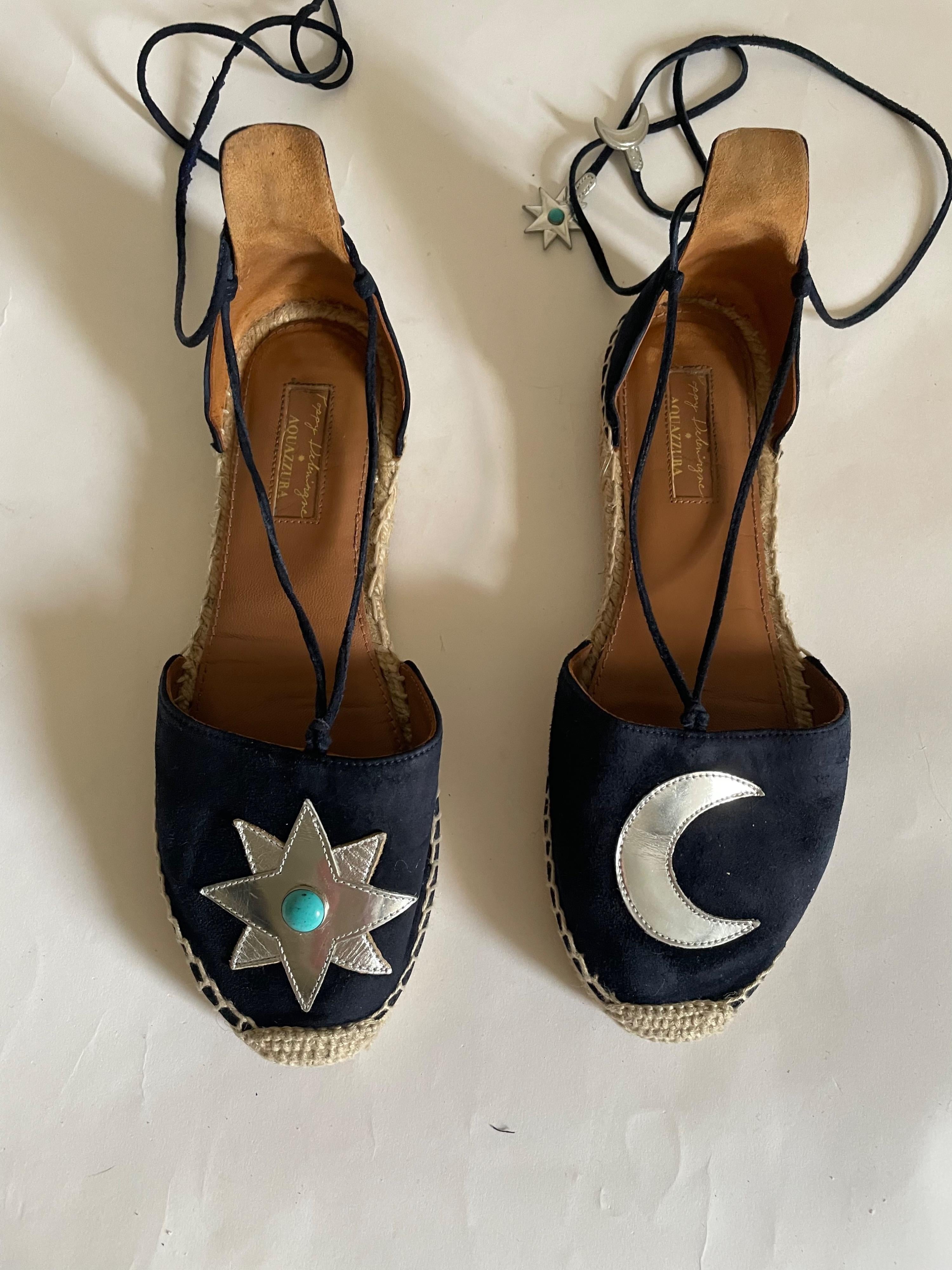 x Poppy Delevingne Midnight Flat Espadrilles
