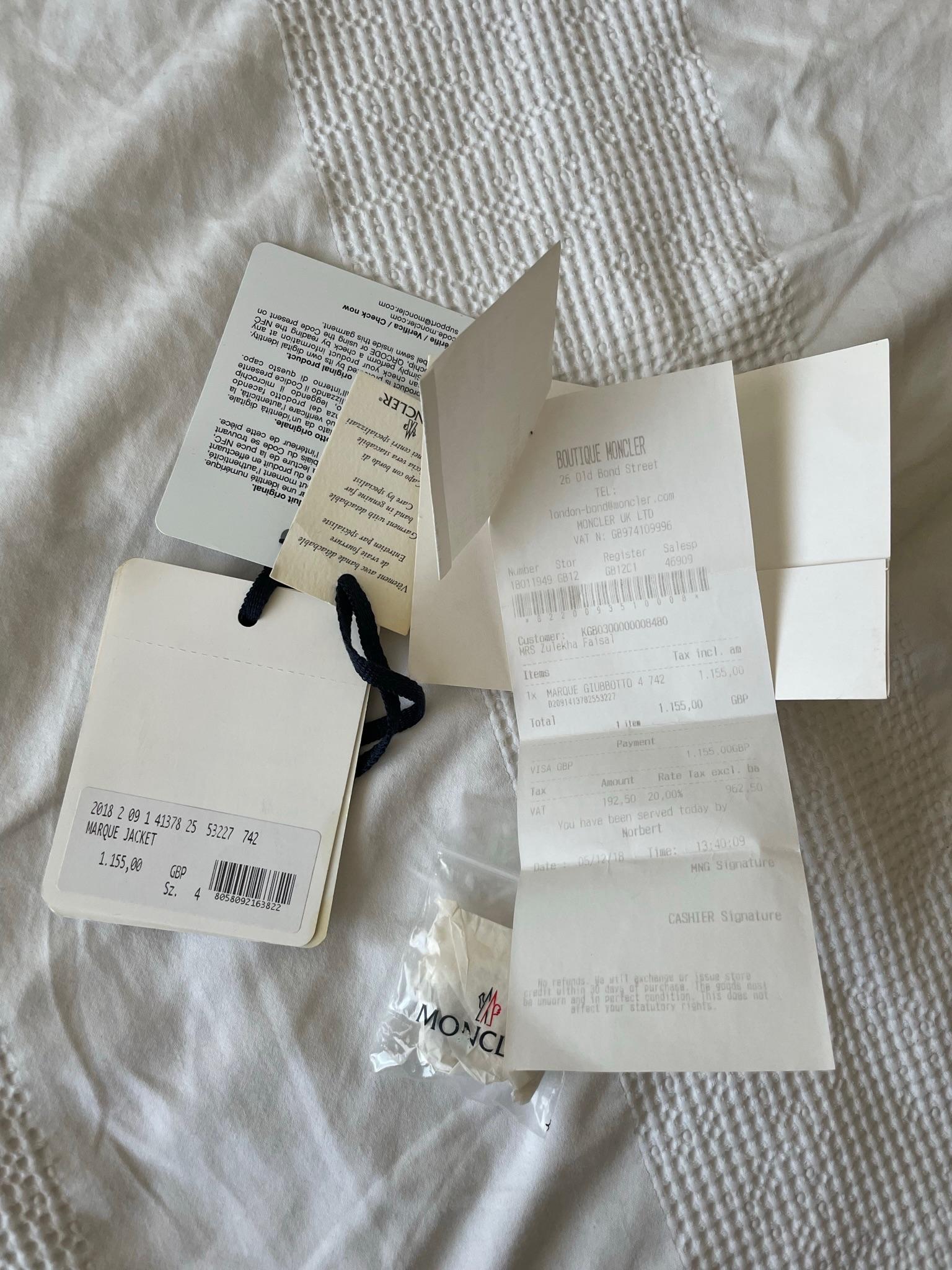 Moncler Black Down Puffer Coat