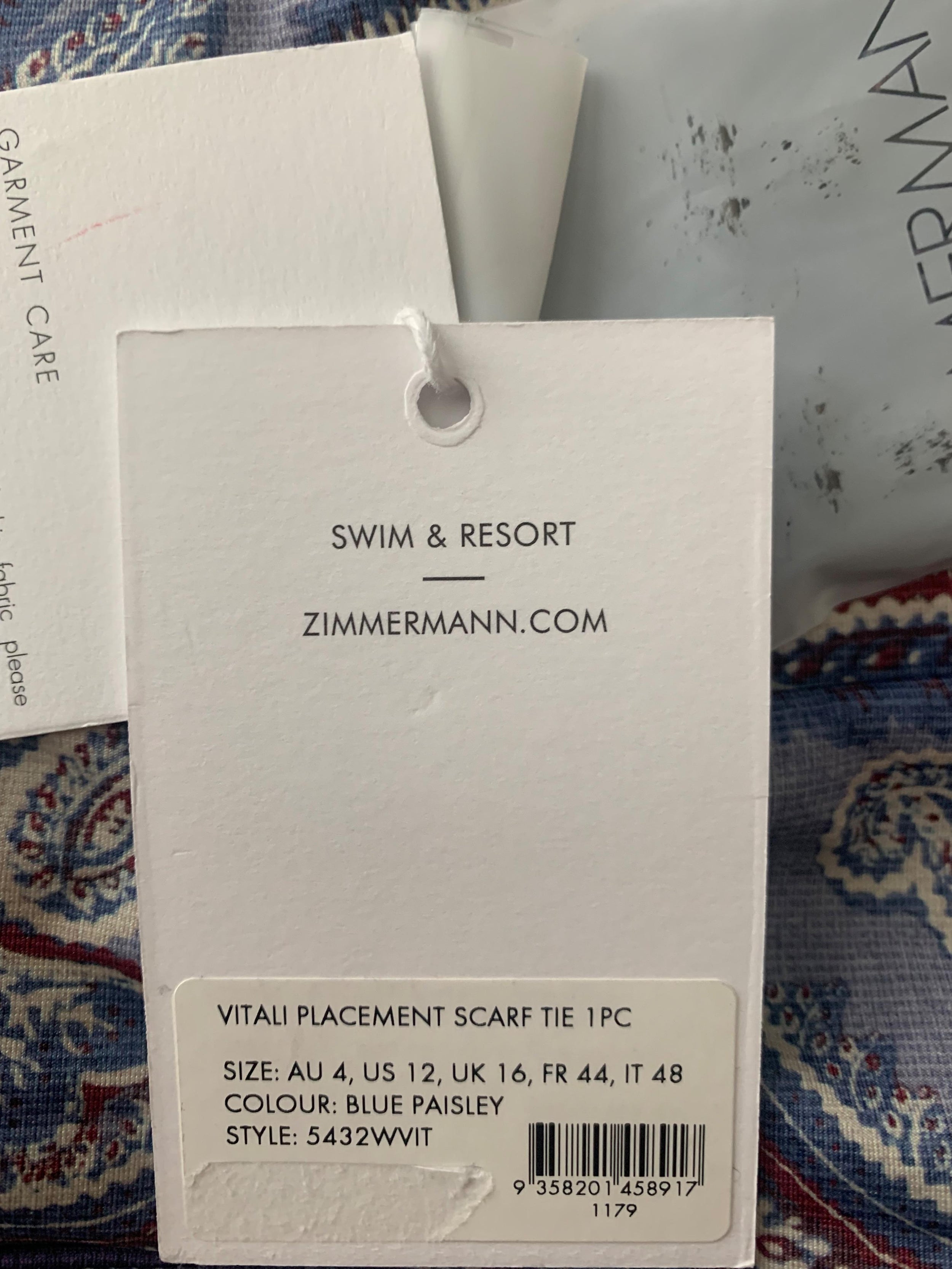 Zimmermann Vitali Scarf Tie One Piece Bathing Suit