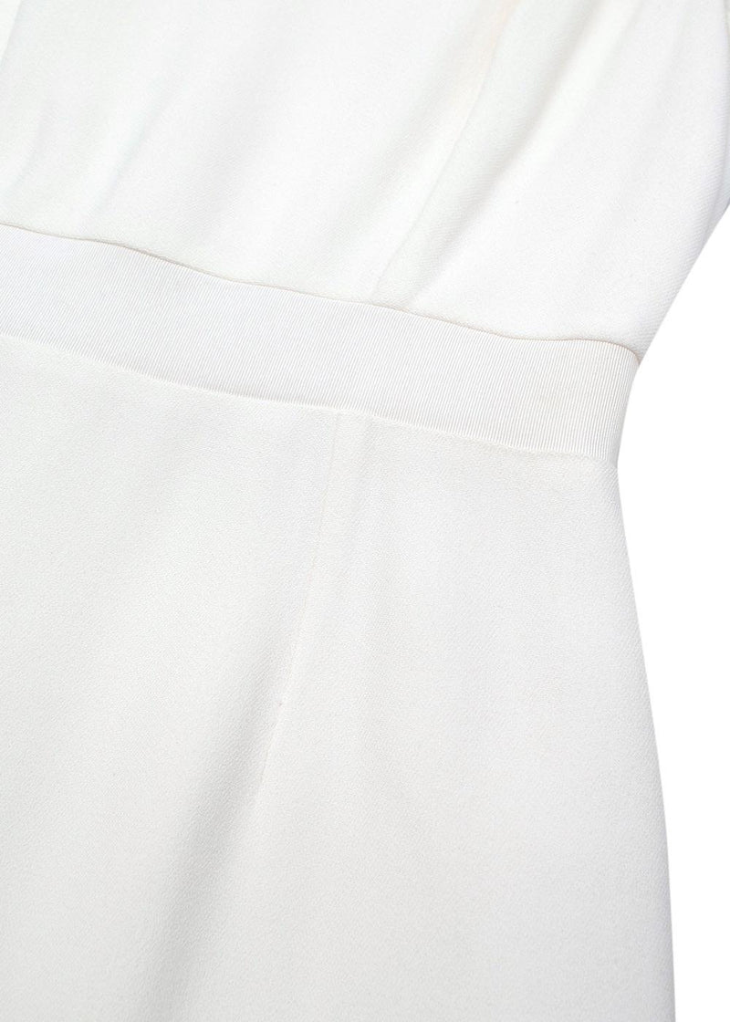 Cream Sleeveless Midi Dress