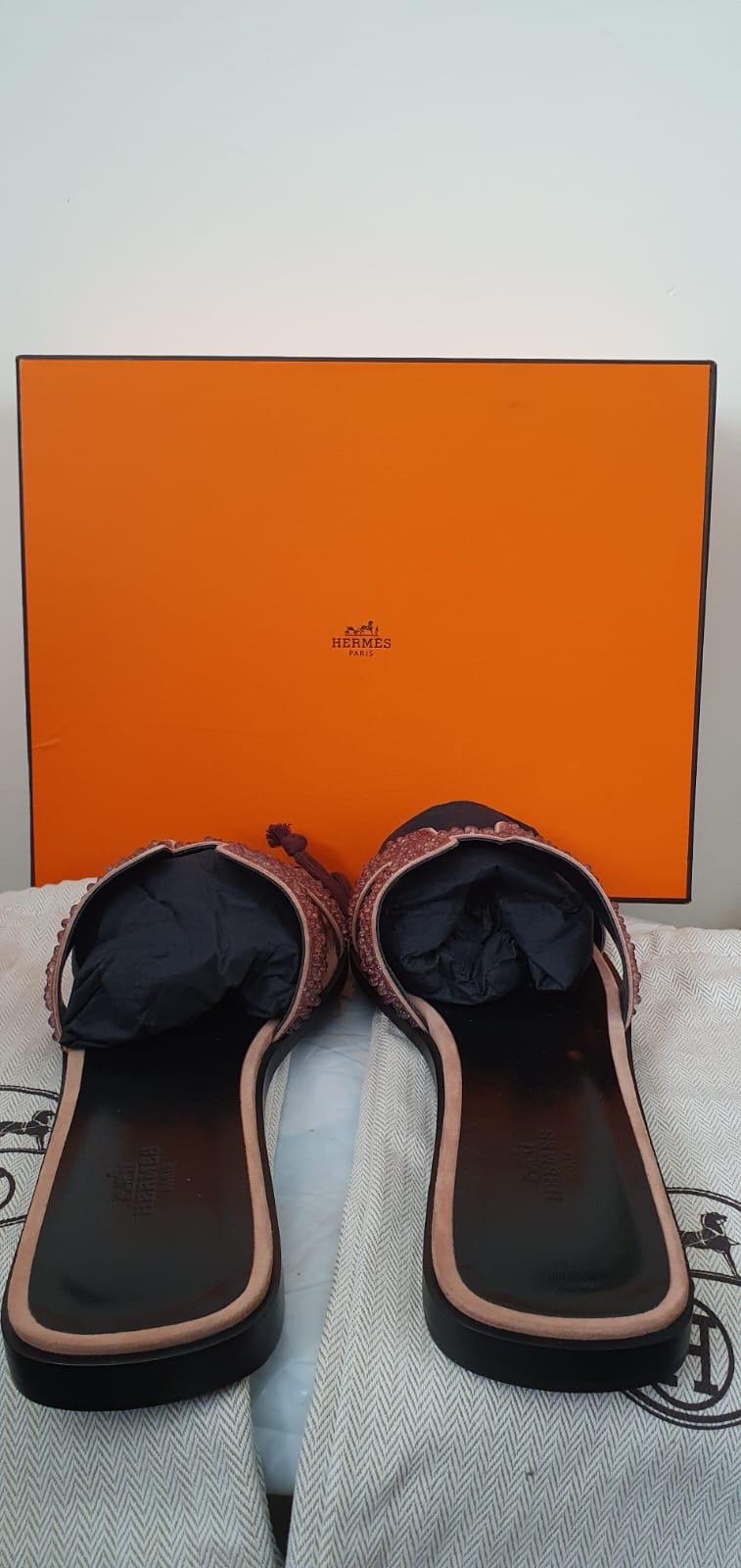 Hermes Embellished Oran Sandals