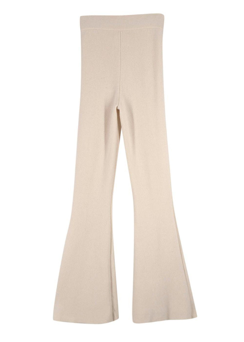 Galvan Cream Maia Cashmere Flared Trousers