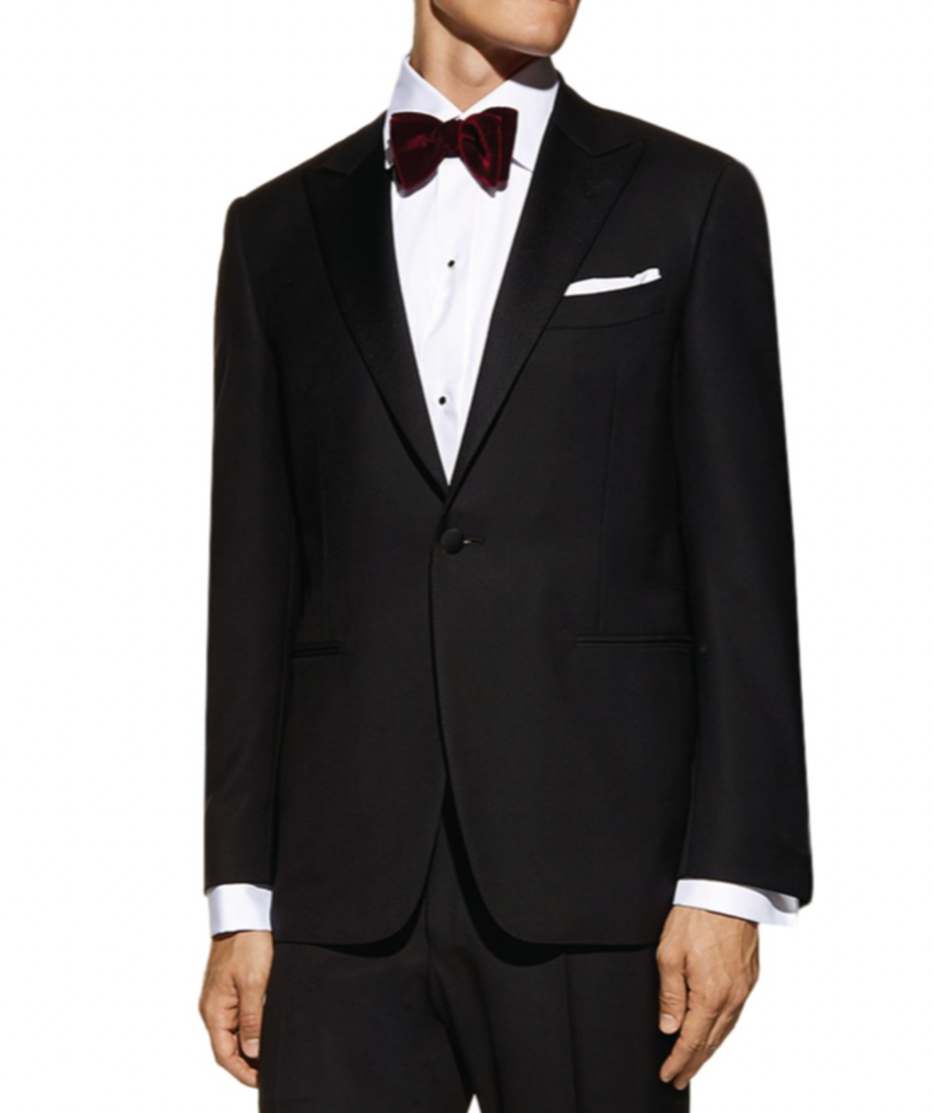 Canali White Pleated Dress Shirt