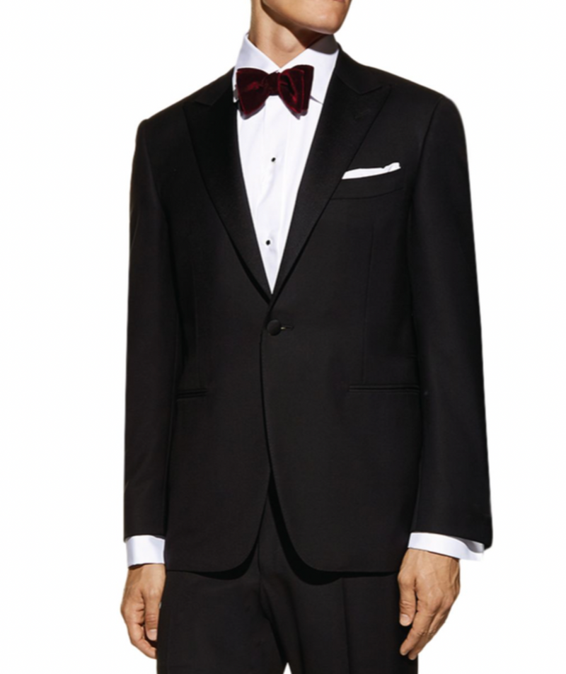 Canali White Pleated Dress Shirt