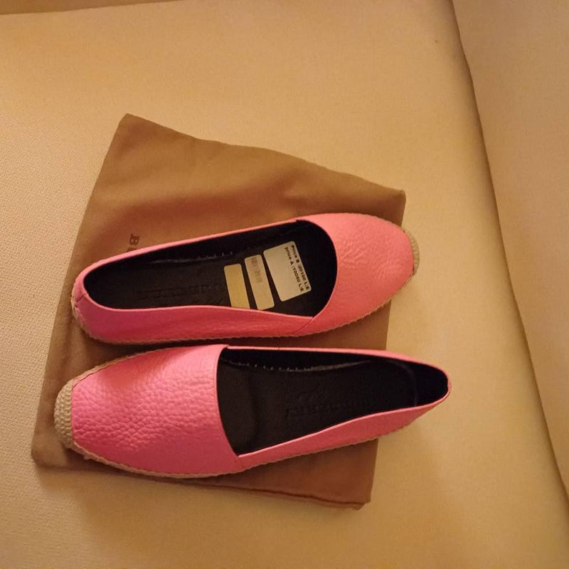Burberry Pink Leather Espadrilles