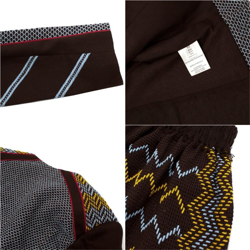 Rue Mariscal Brown Fully Embroidered Biker Jacket & Boxer Shorts