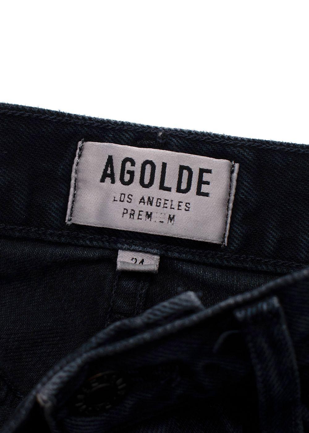 Agolde Black Straight Leg Denim Jeans