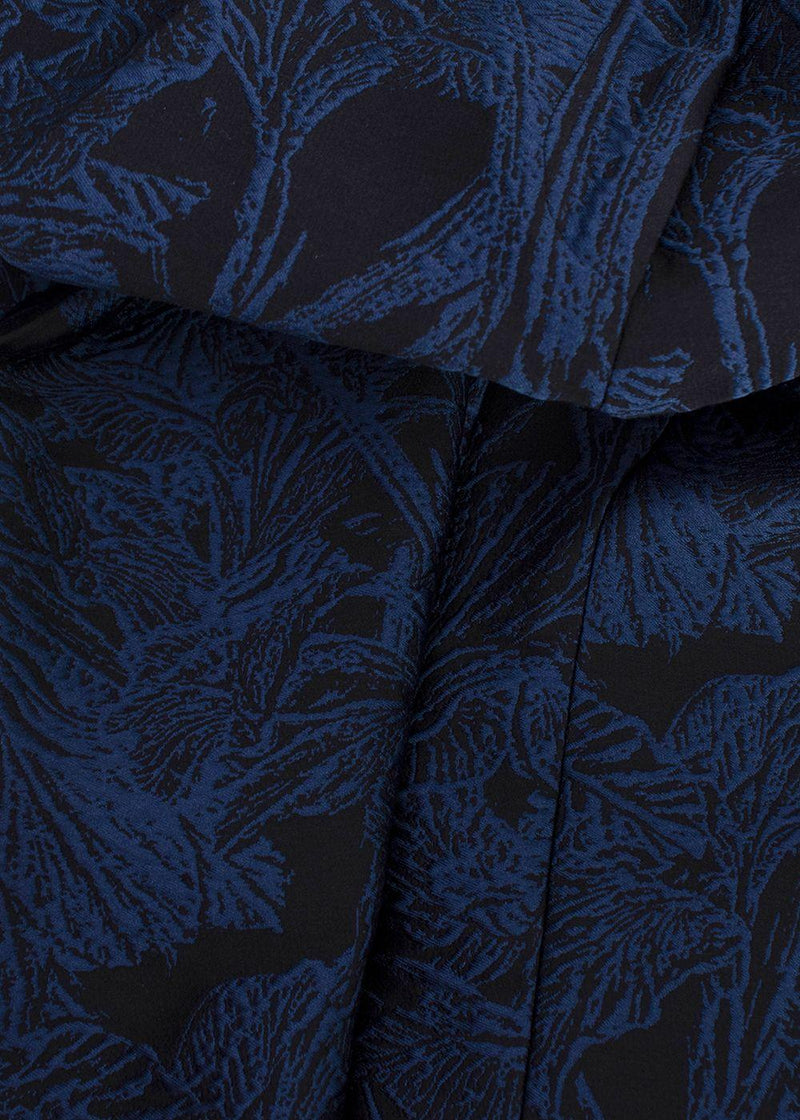 Roberto Cavalli Blue Tropical Brocade Trouser Suit