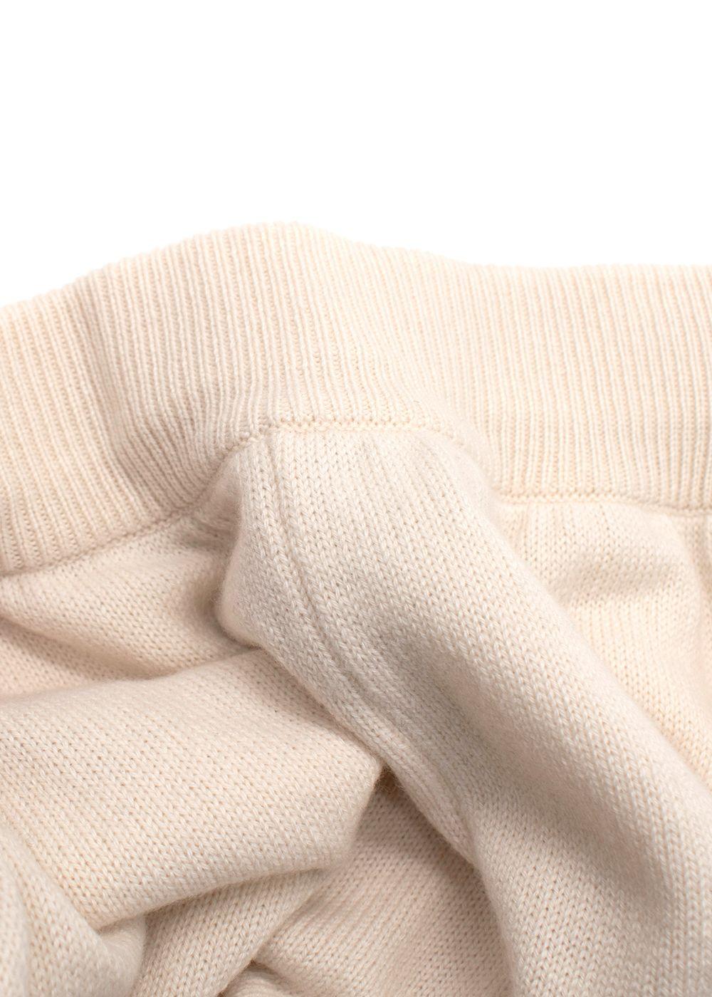 Barrie Cream Cashmere Knit Joggers