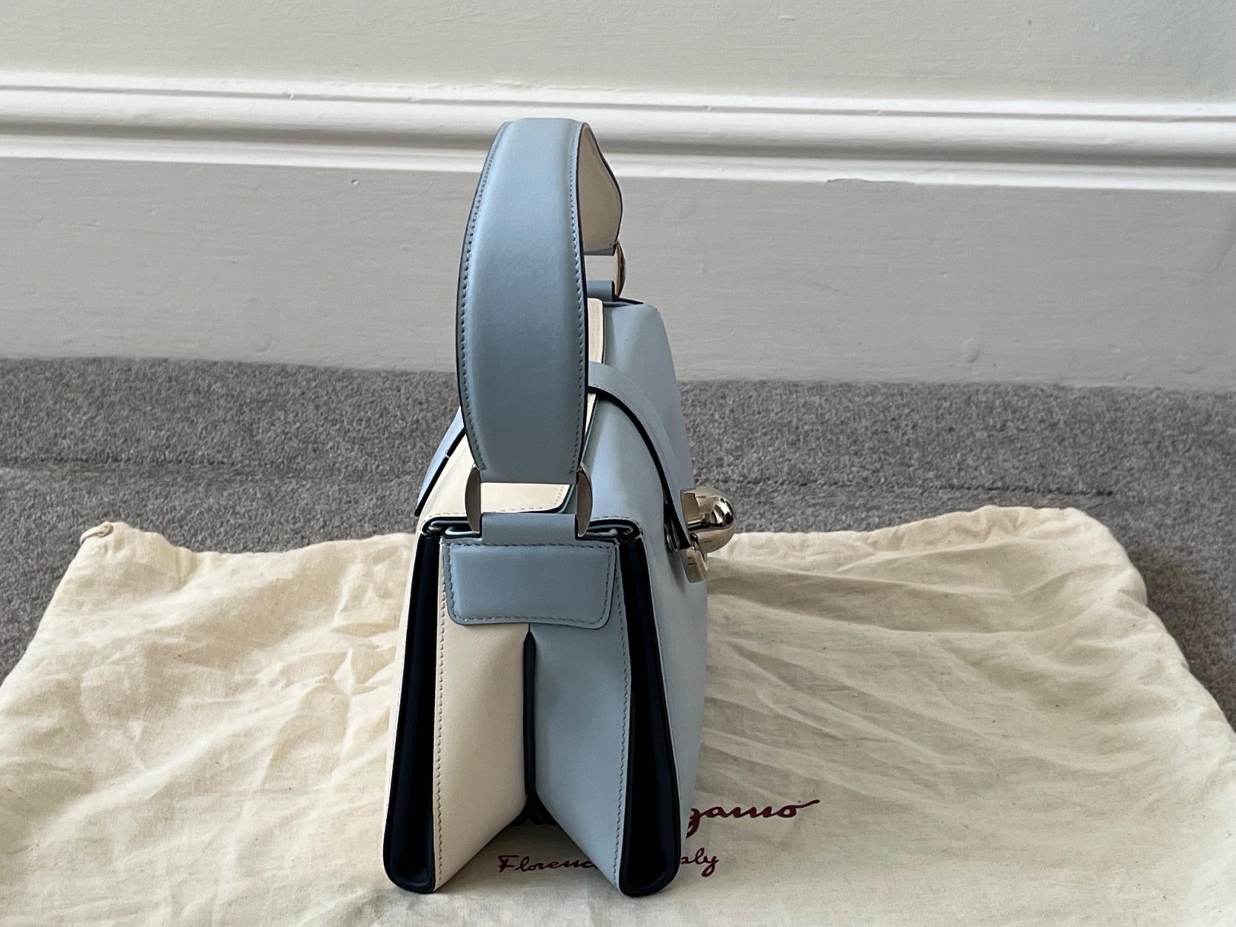 Baby Blue Leather Mini Bag