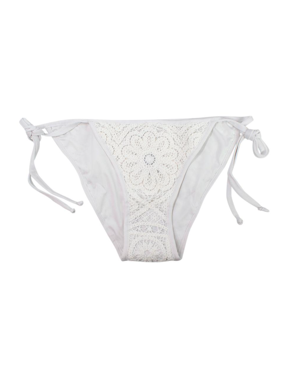Borgo De Nor x Talia Collins White Crochet Divona Tie Bikini