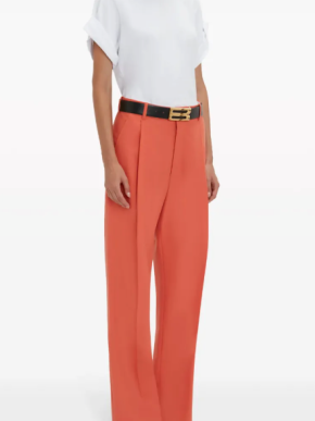 Victoria Beckham Pleat-Detail Wide-Leg Trousers