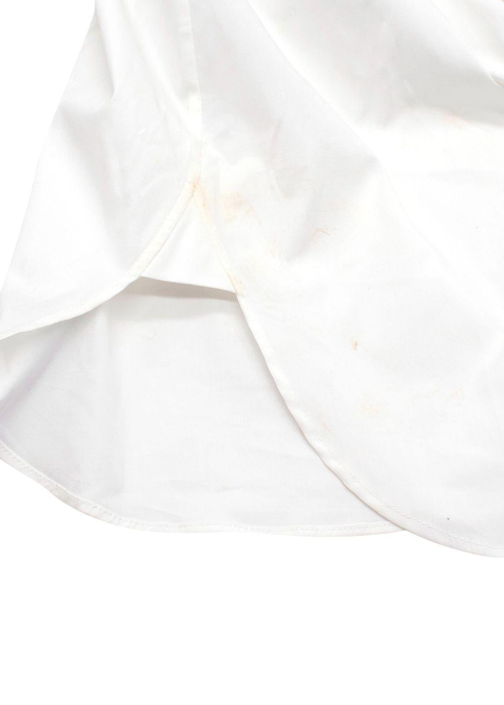Oscar De La Renta White Pleated Mini Skirt