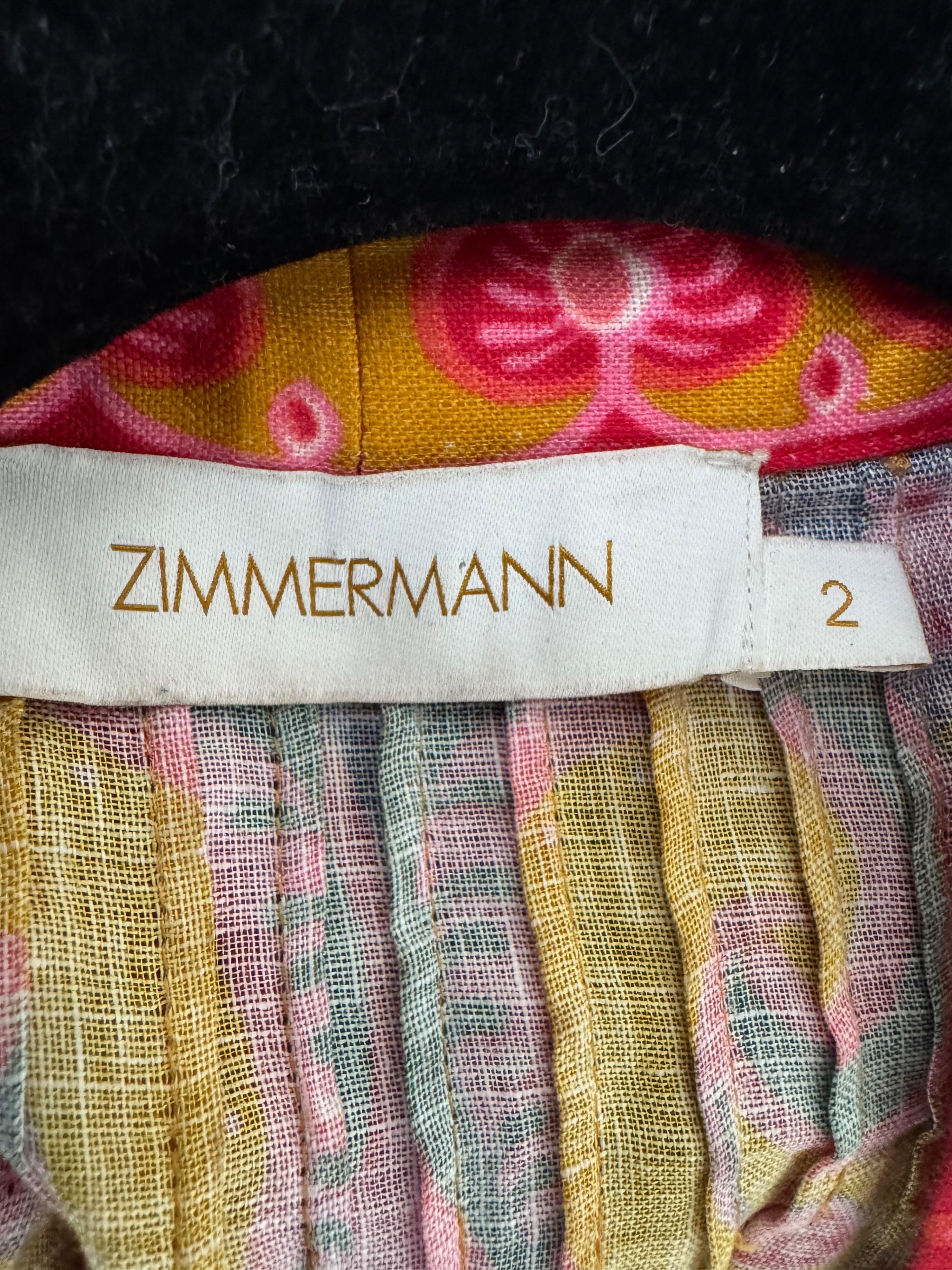 Zimmermann Orange Lovestruck Mini Dress