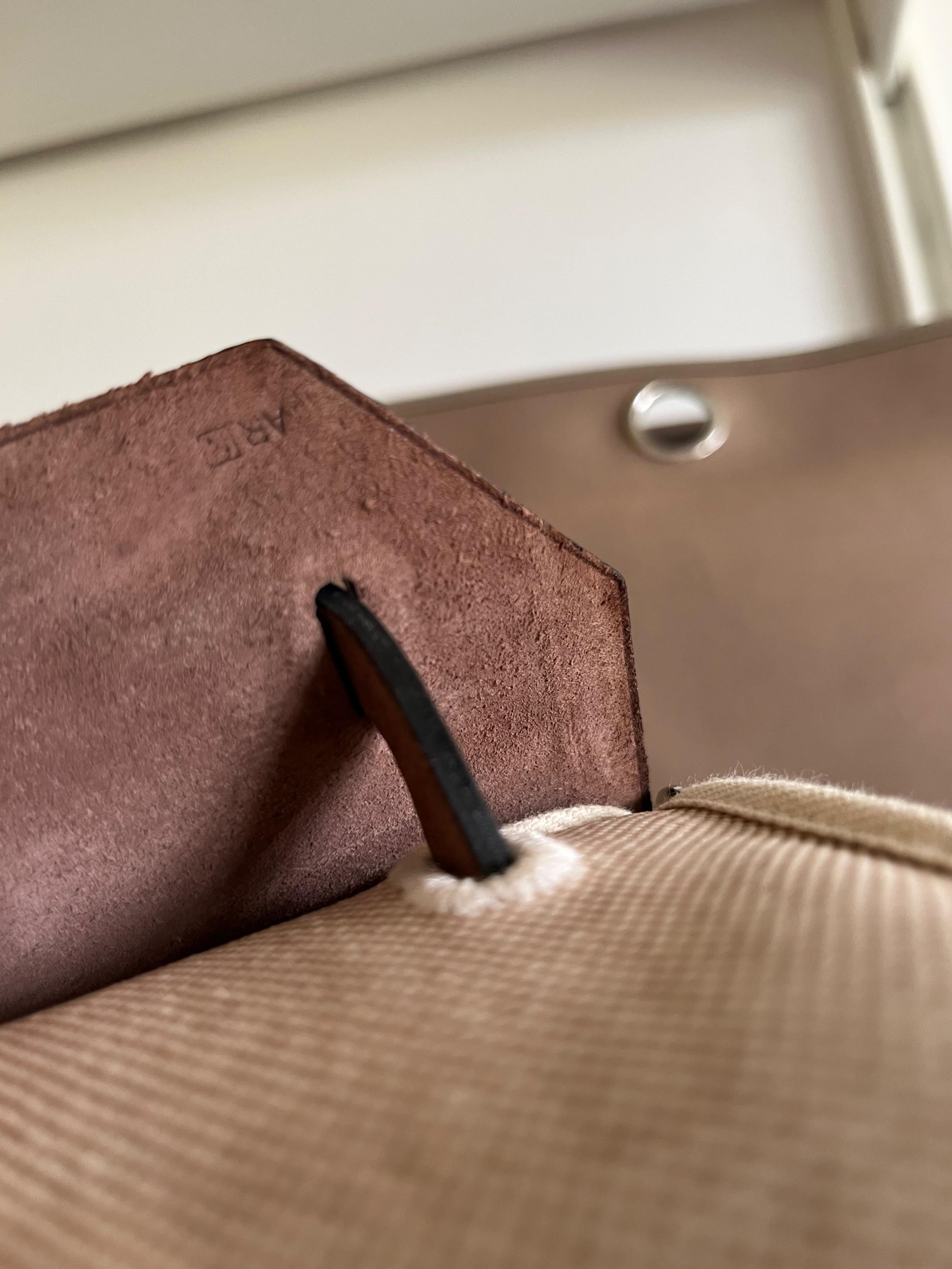 Hermes Beige Canvas Herbag