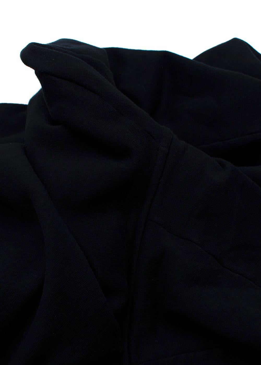 Hermes Noir Hoody with Leather Embroidery