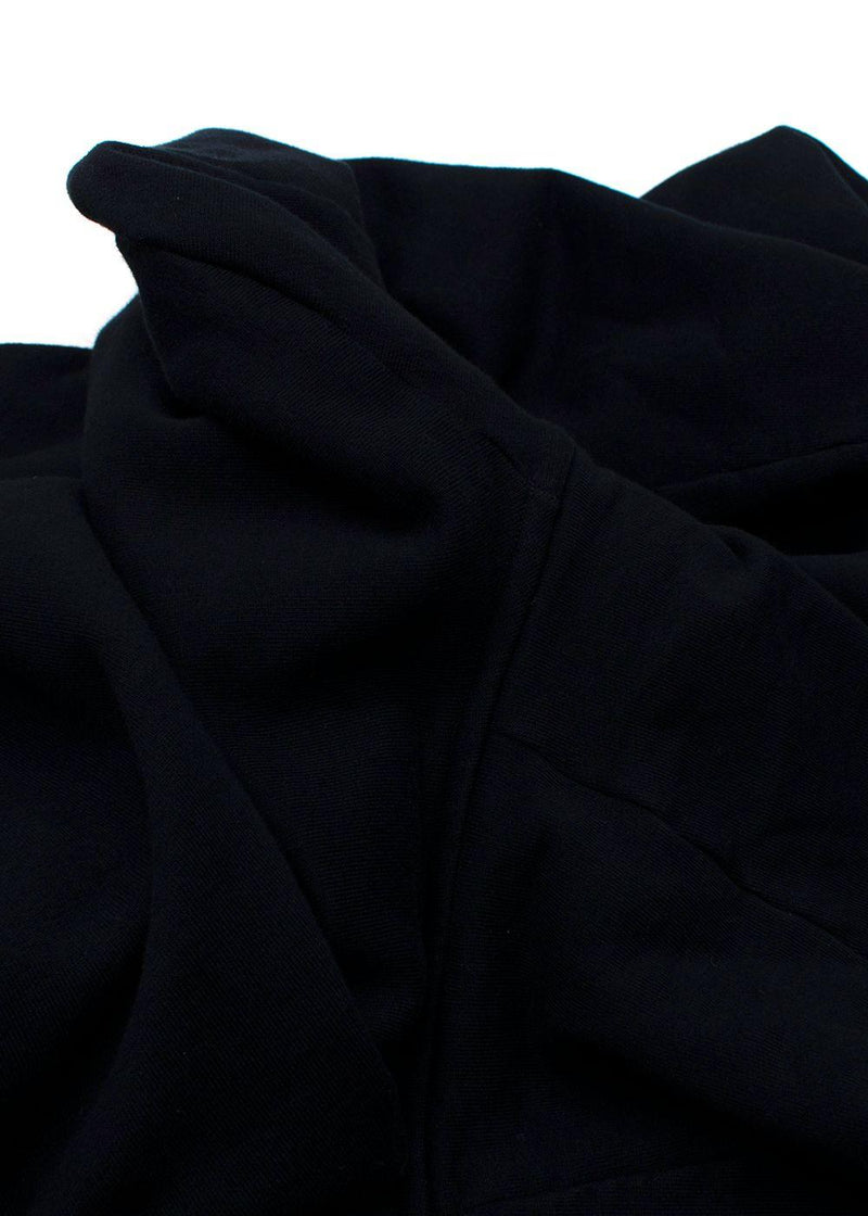 Hermes Noir Hoody with Leather Embroidery
