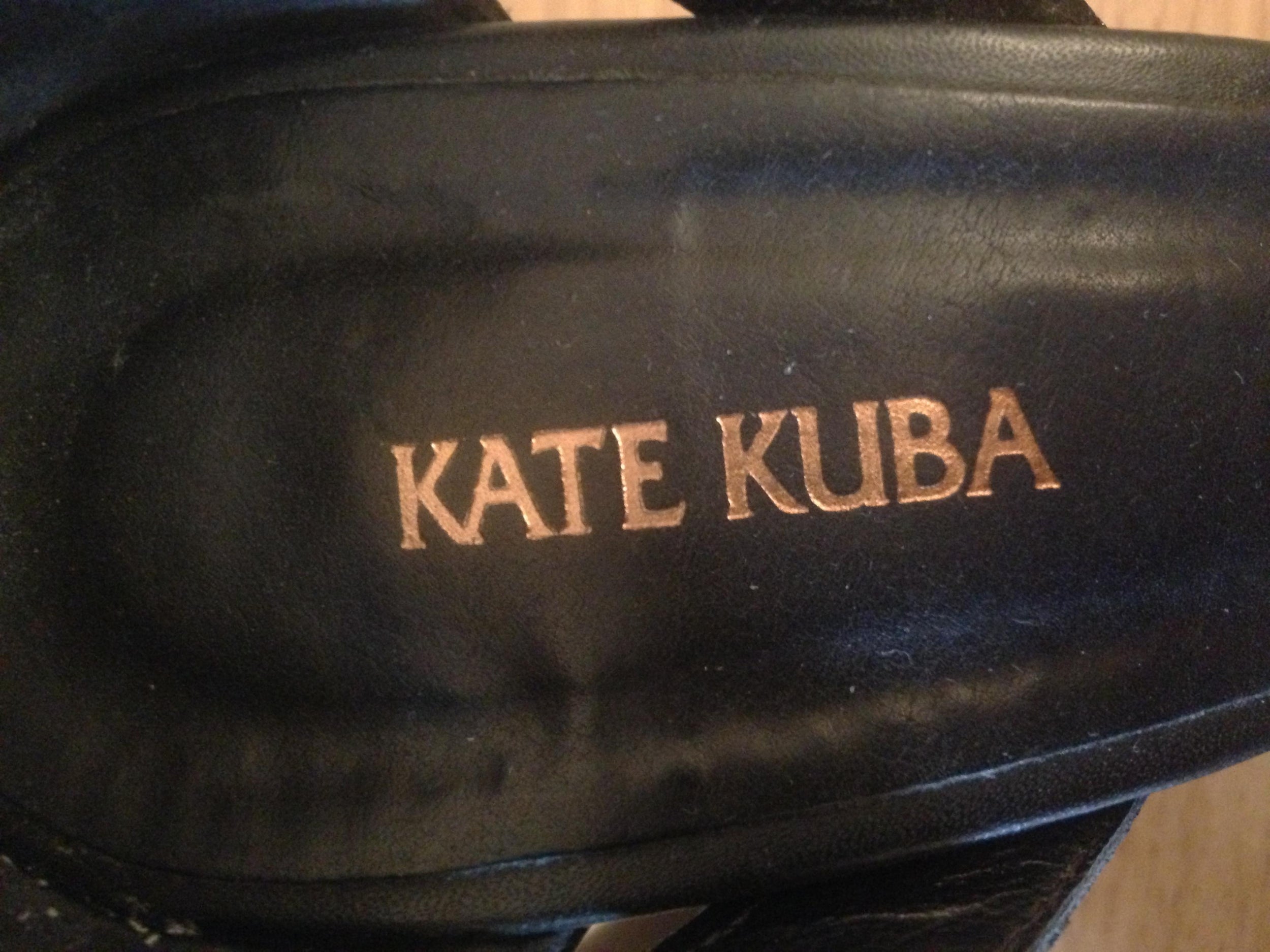 Kate Kuba black leather heels