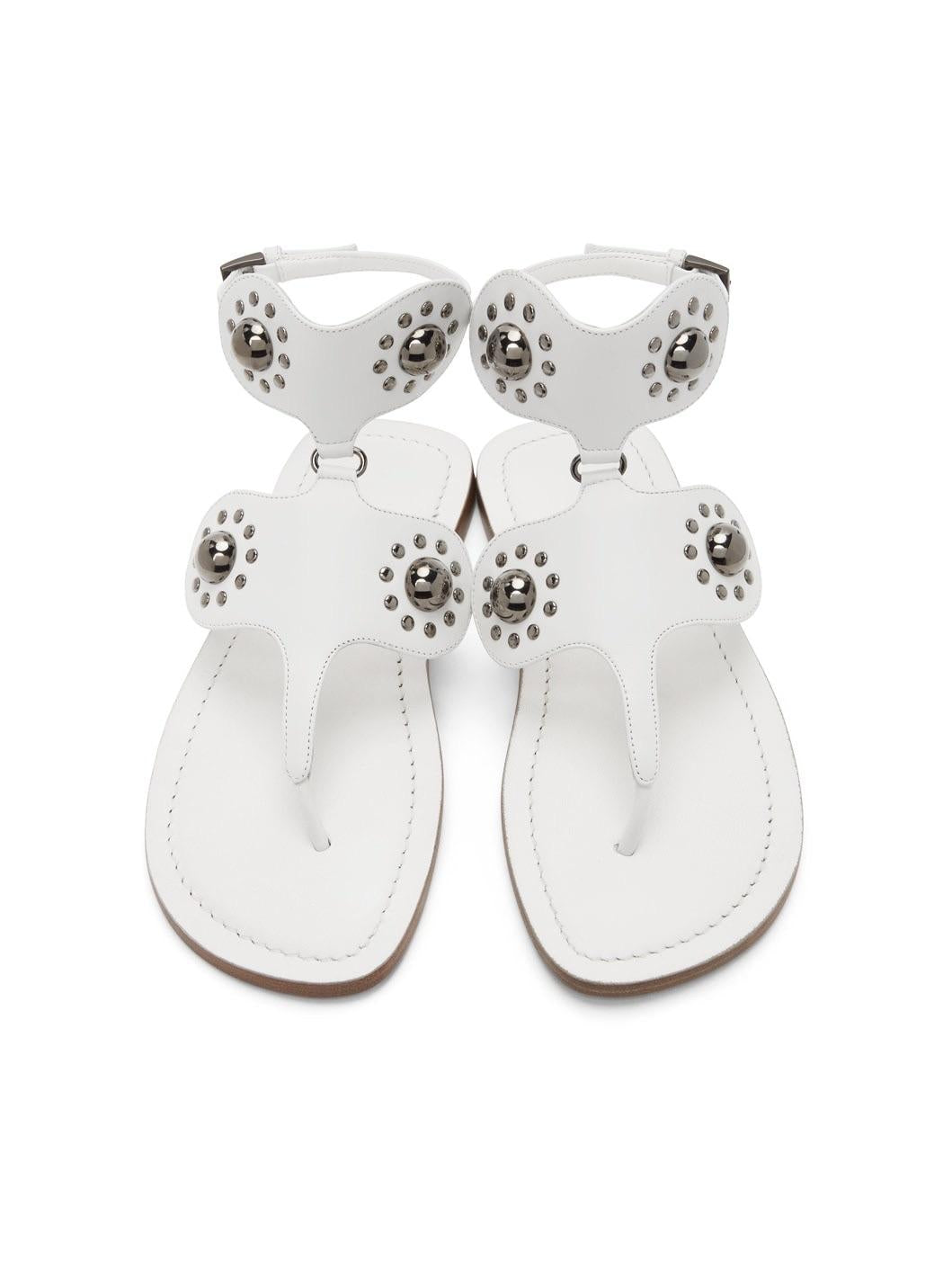 Alaia White Studded Sandals