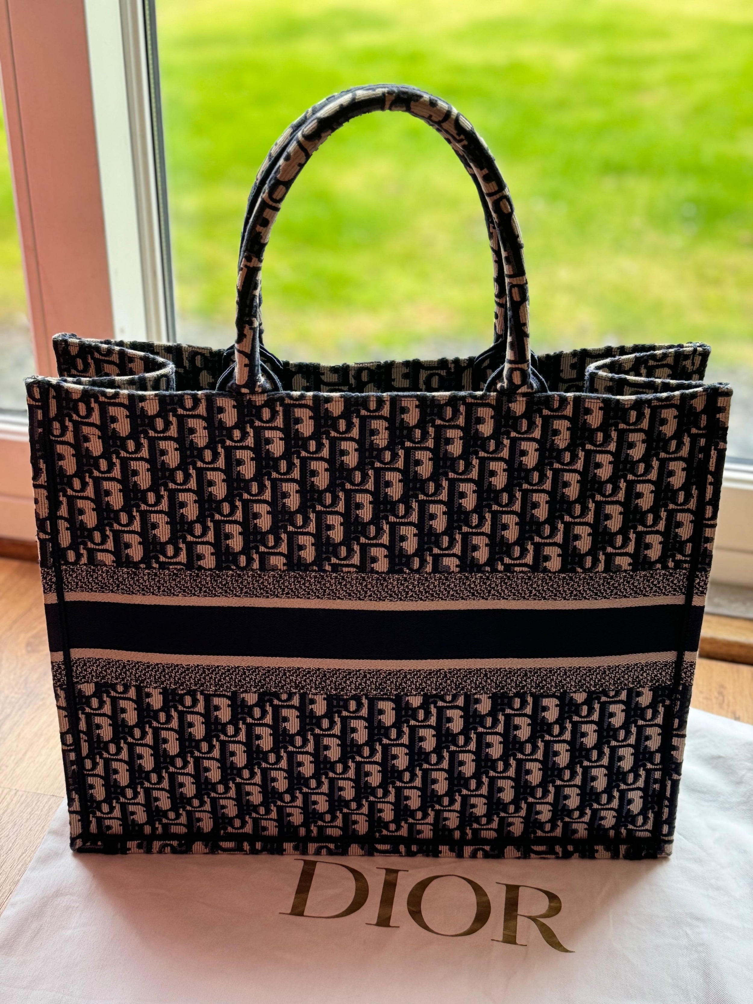 Dior Blue Large Oblique Book Tote