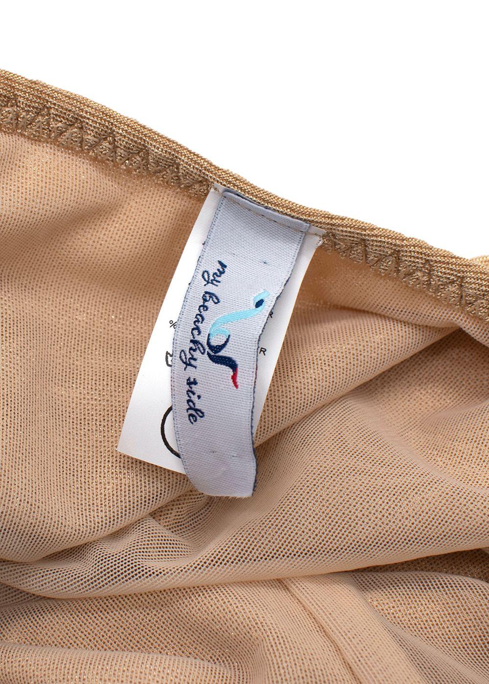 My Beachy Side Gold One Shoulder Swimsuit