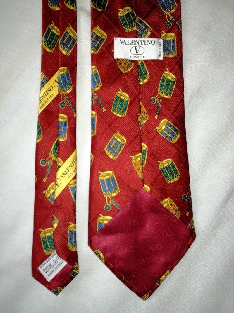 Valentino Cravatte 6185 100% silk red neck tie