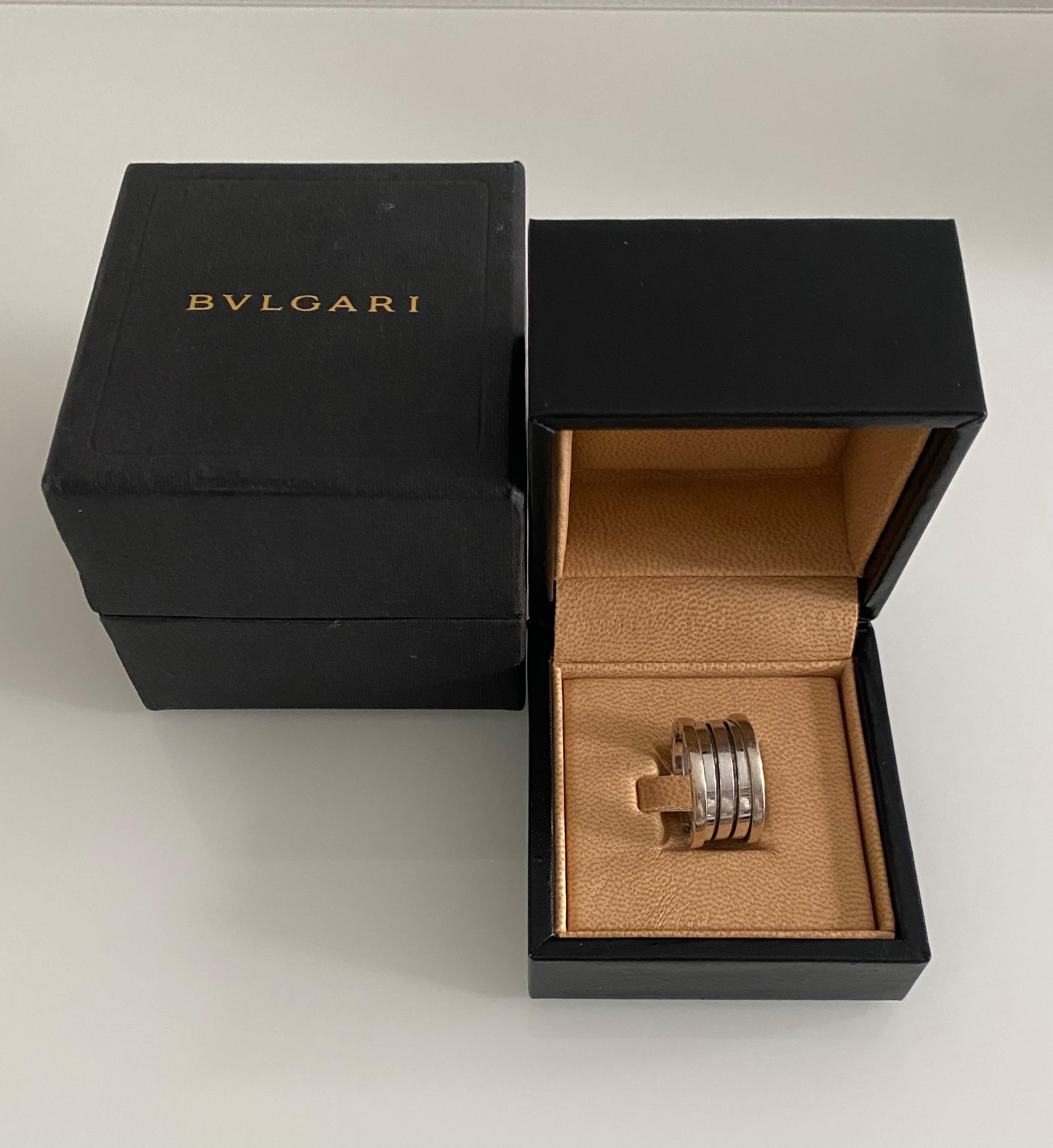 Bvlgari B Zero 1 White Gold 4 Band Ring