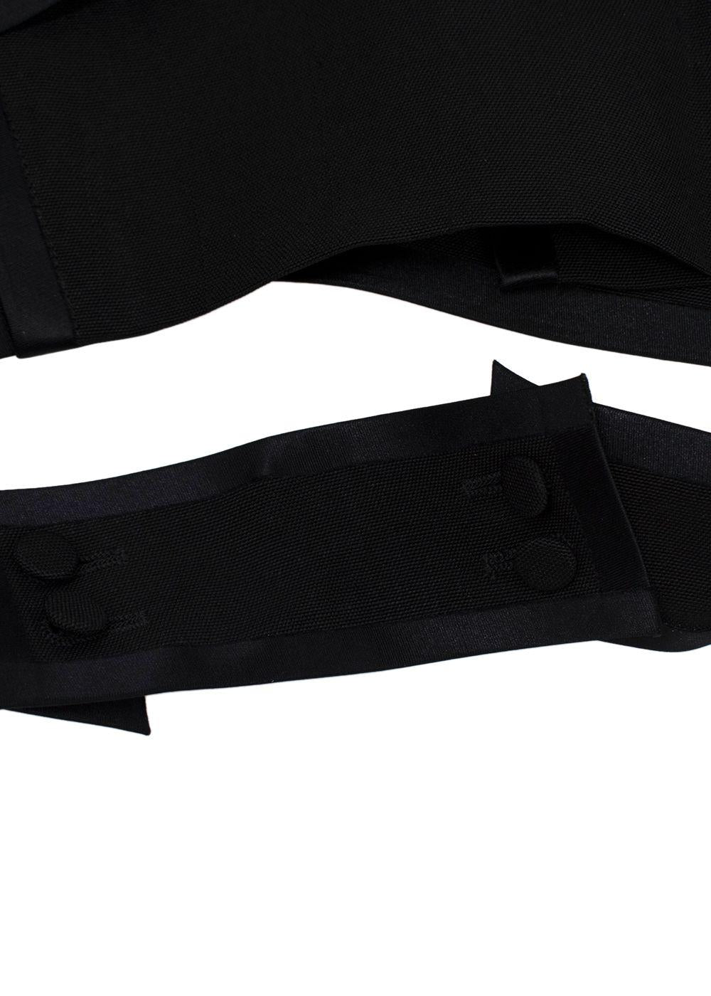 Balenciaga Black Halterneck Waistcoat Silk Top