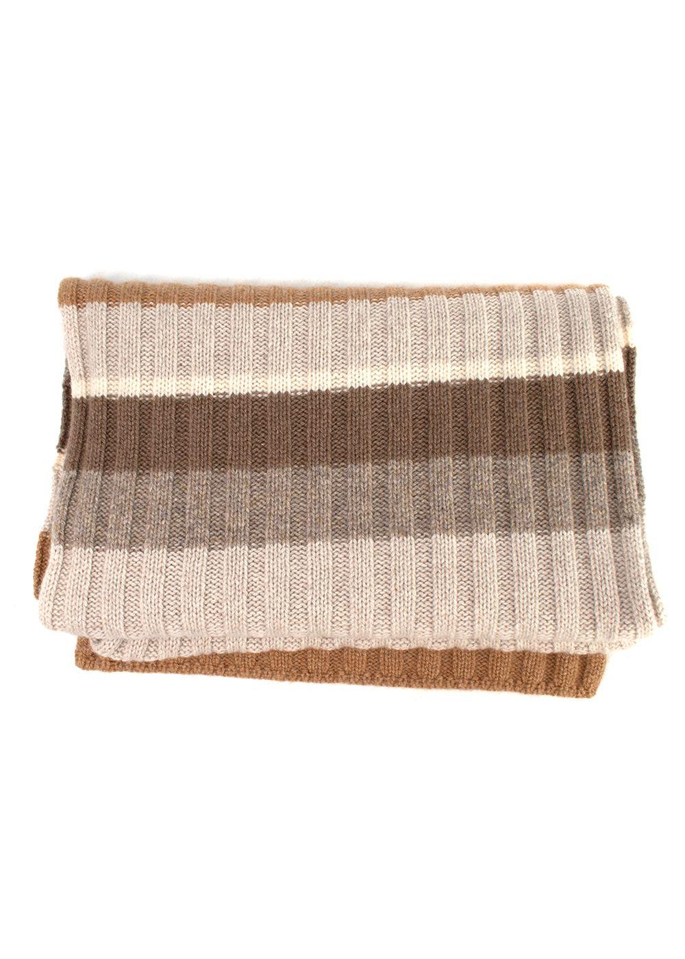 Loro Piana Tonal Striped Cashmere Hat & Scarf