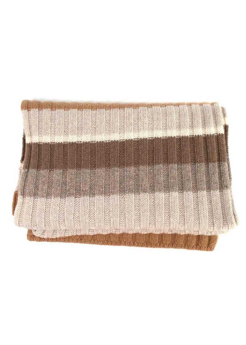 Loro Piana Tonal Striped Cashmere Hat & Scarf