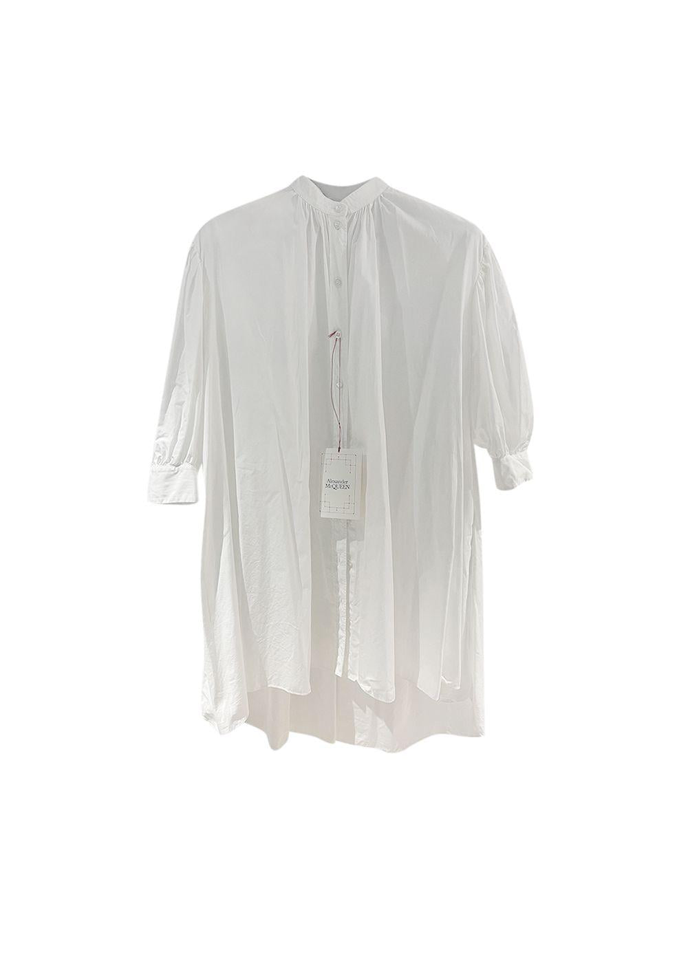 White Cotton Shirt Dress