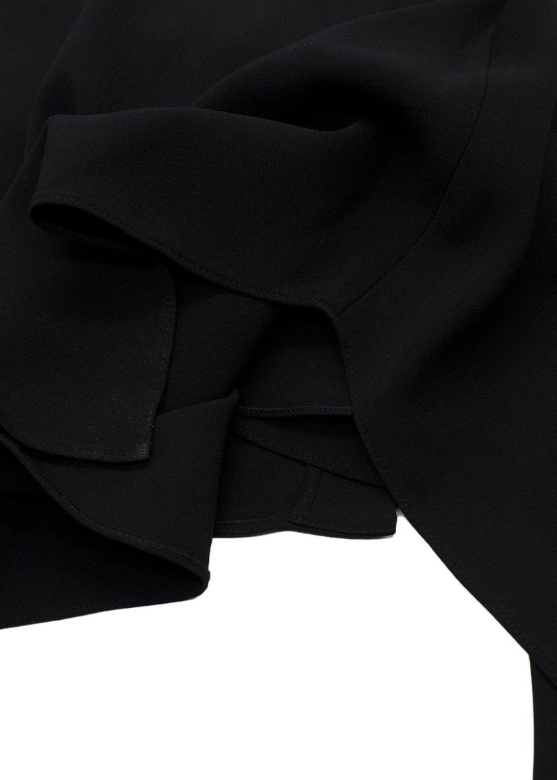 Roland Mouret Black Rope Strap Midi Dress