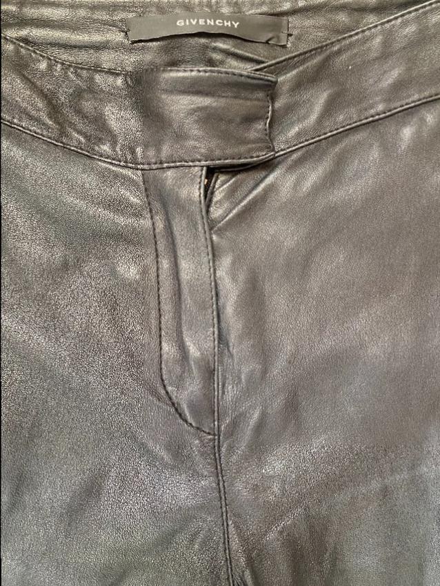 Givenchy Black Leather Biker Pants