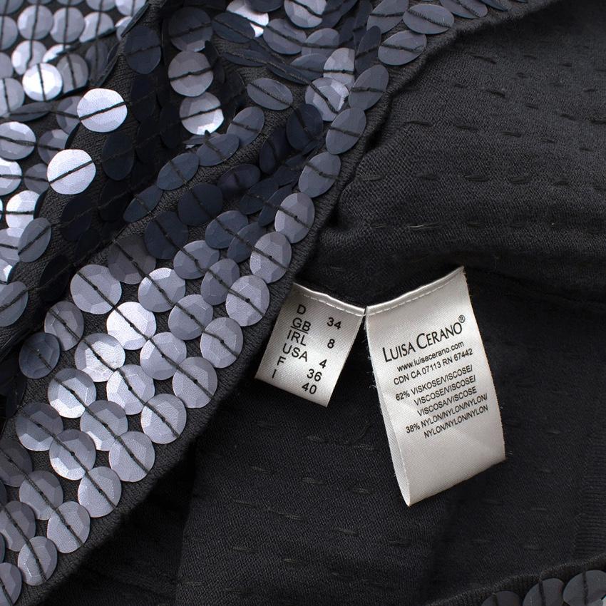 Luisa Cerano Blue-Grey Sequin Dress