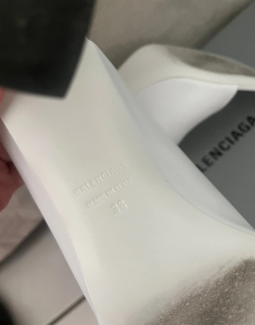 Balenciaga White Moon Heeled Mules