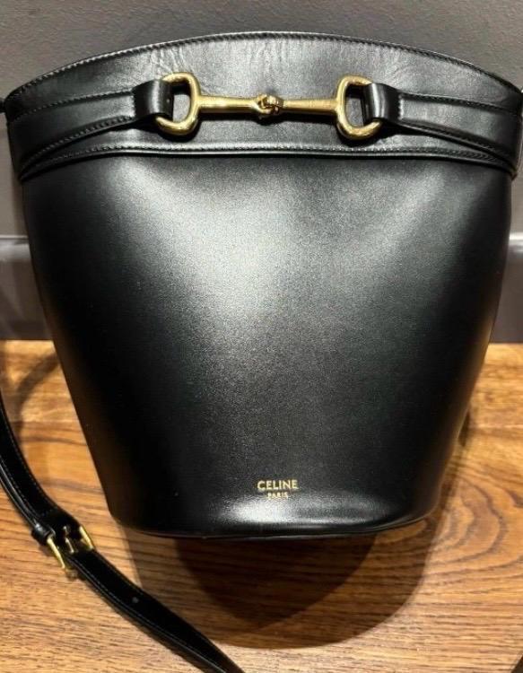 Celine Black Leather Tote