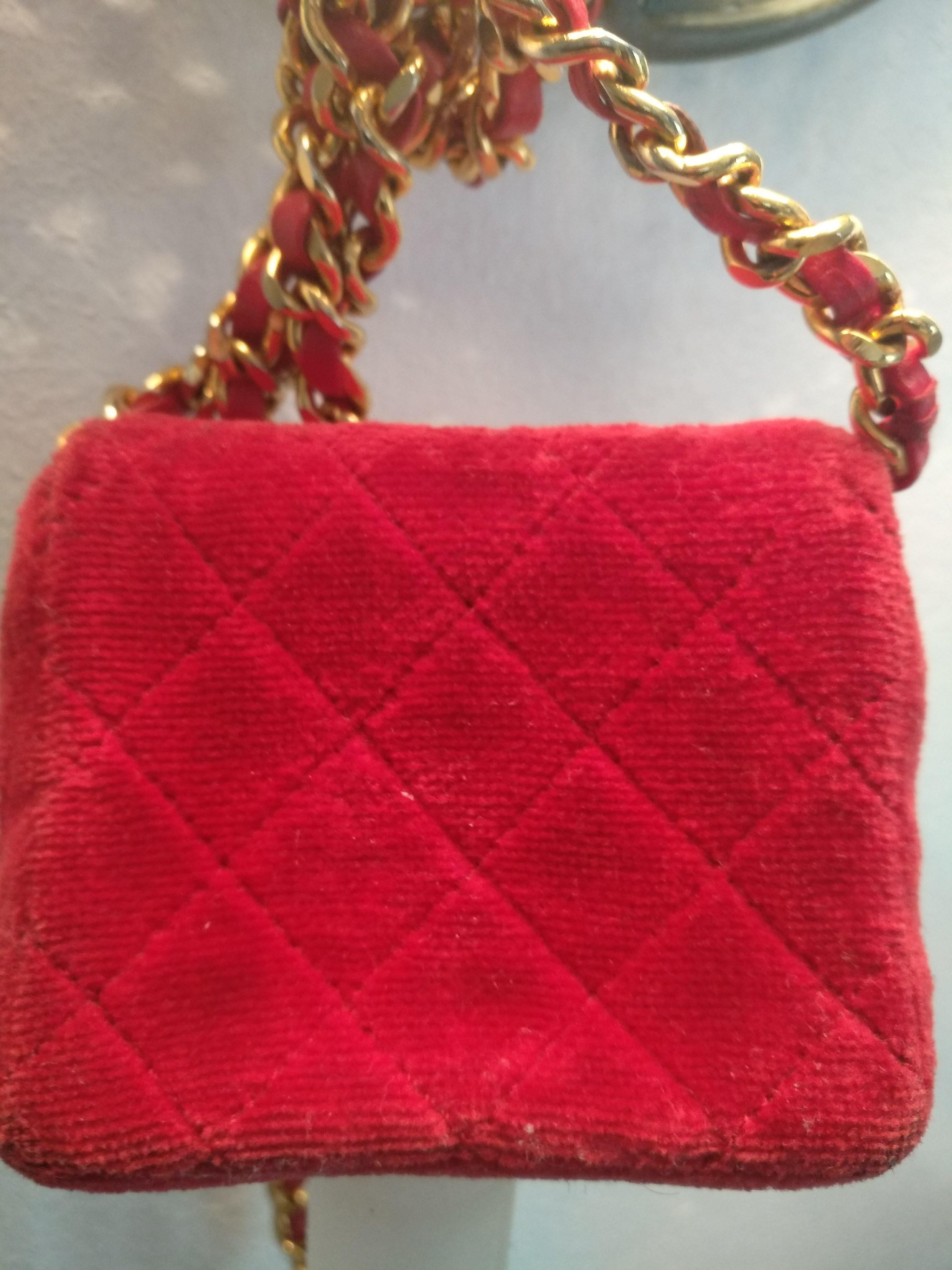 1990 Velvet Micro Flap Bag