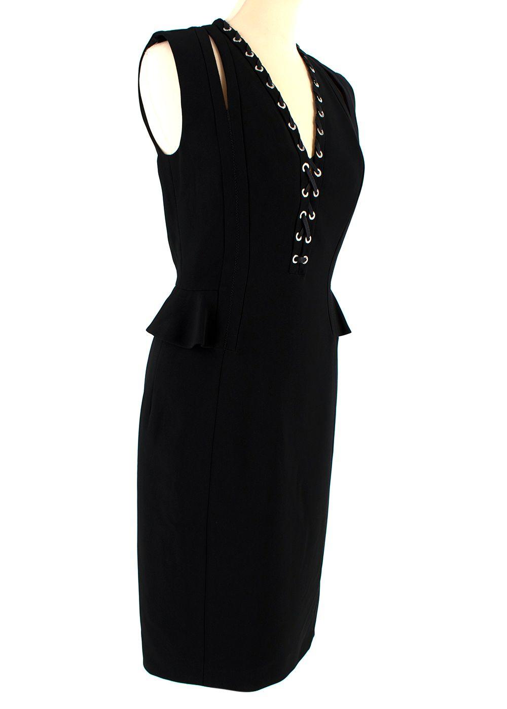 Altuzarra Topi Lace-Up Detail Peplum Dress