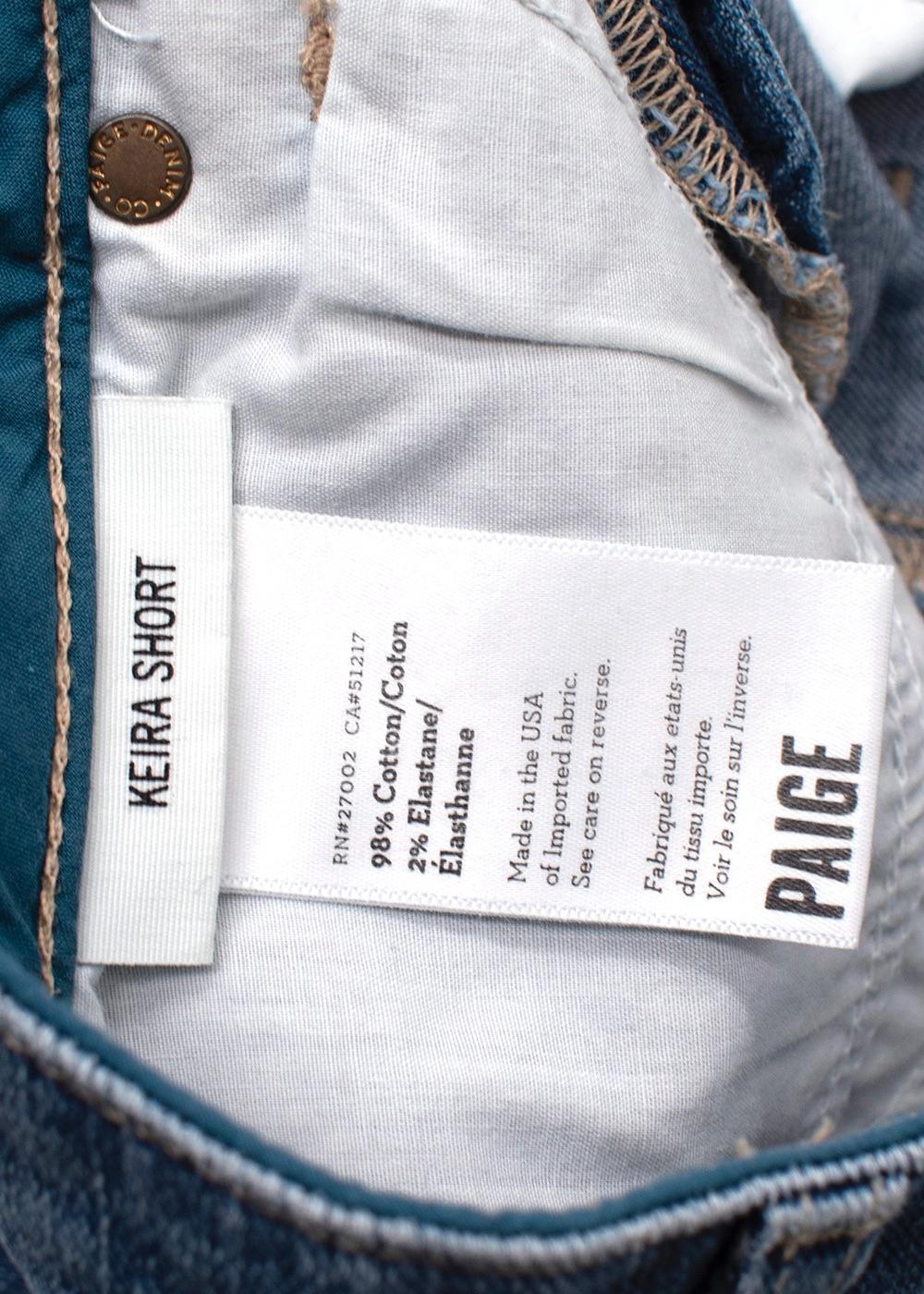 Paige Distressed Denim Keira Shorts