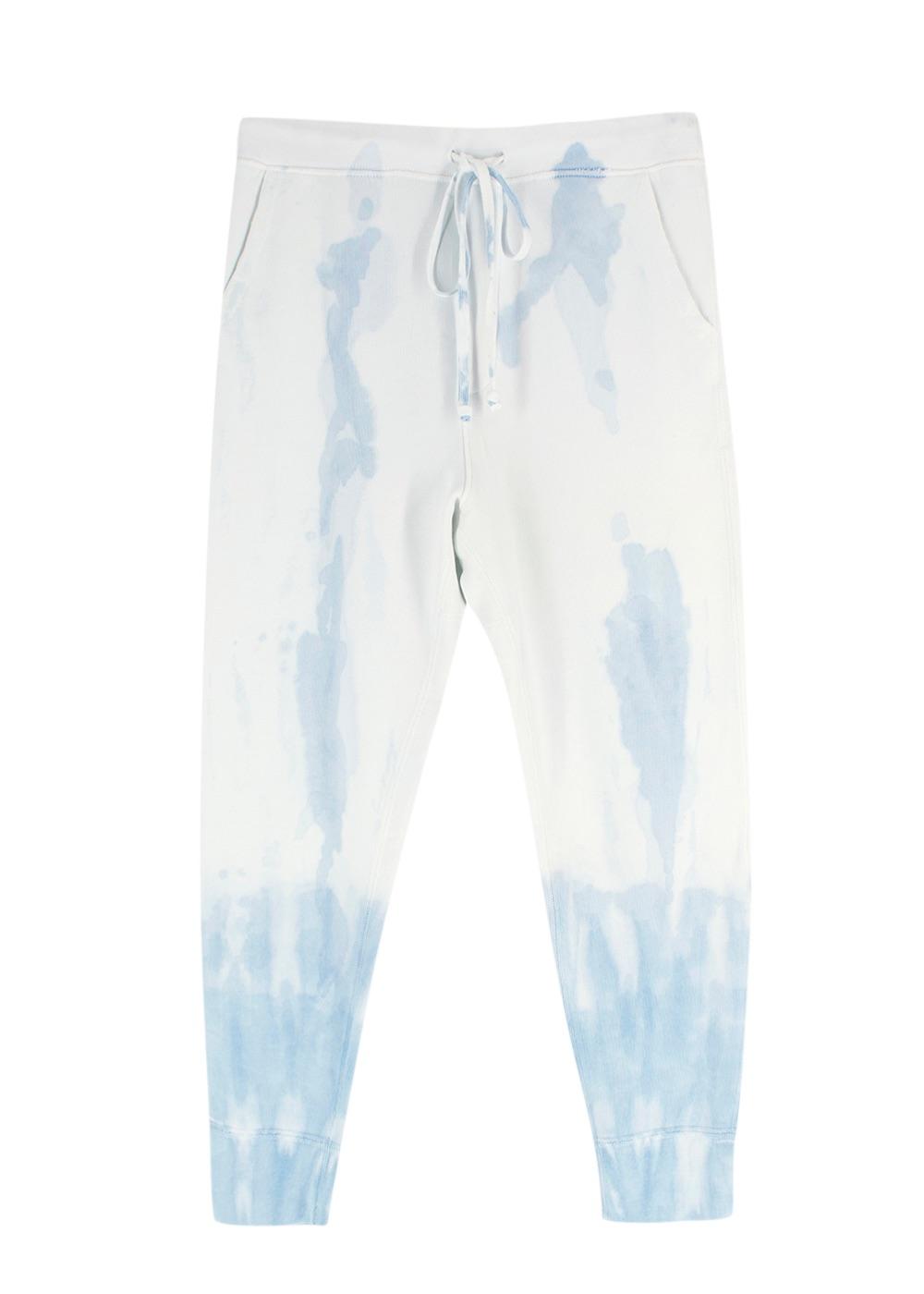 Nili Lotan Blue Tie Dye Hoodie and Joggers Tracksuit Set