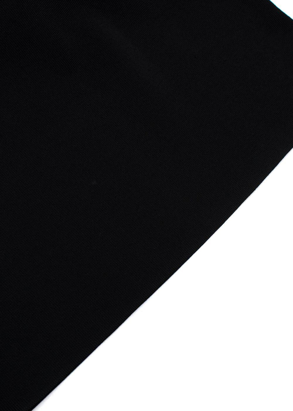 Black Stretch Knit Bustier Cut-Out Mini Dress