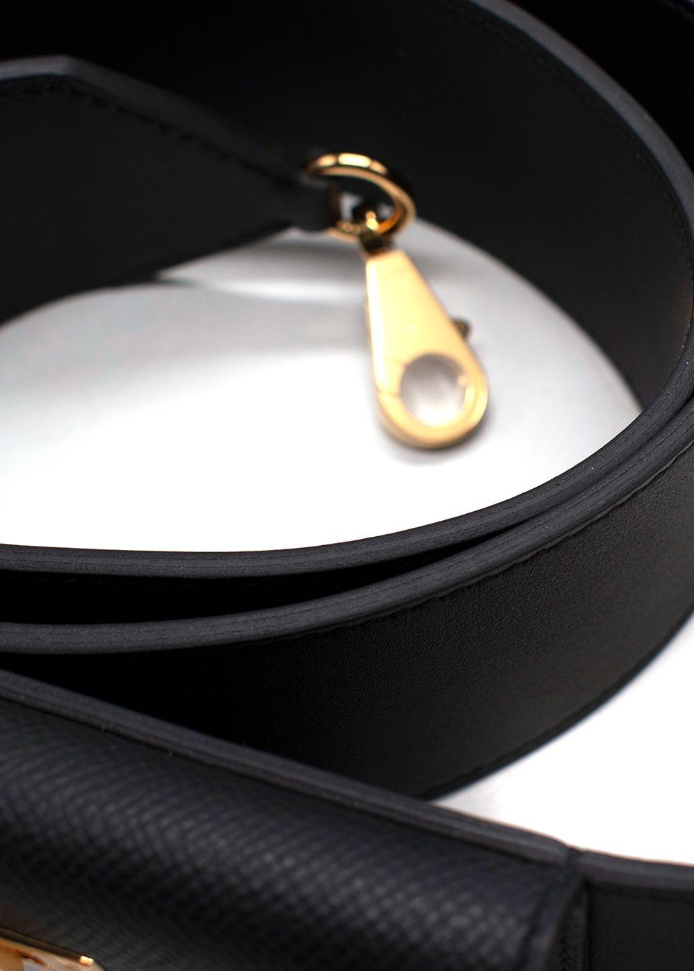 Hermes Noir Kelly Pocket Bag Strap with Gold Hardware