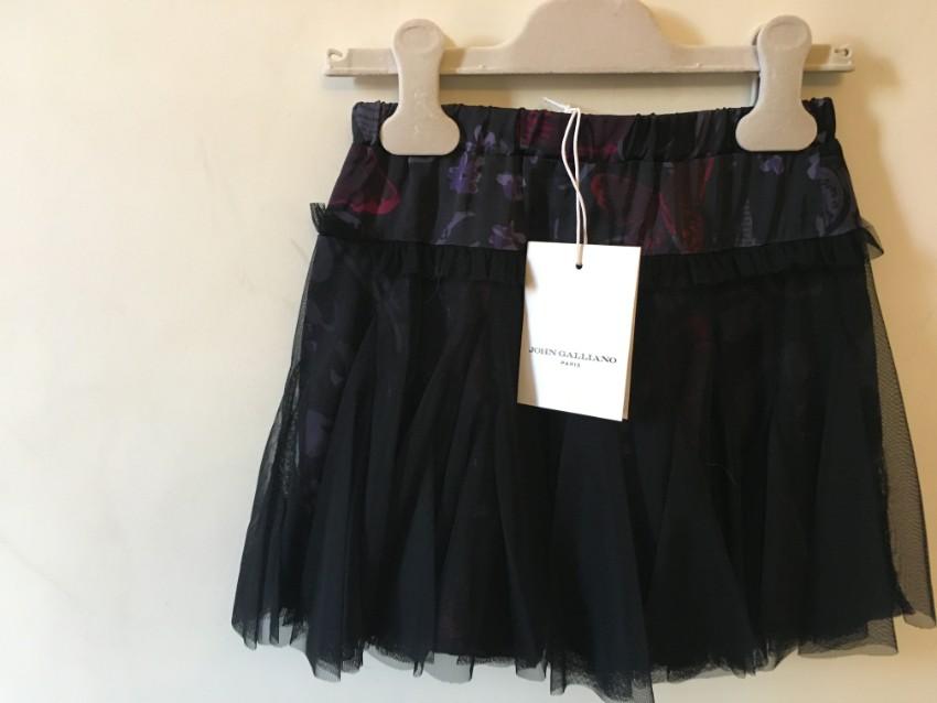 John Galliano Kids Chiffon Layered Printed Skirt
