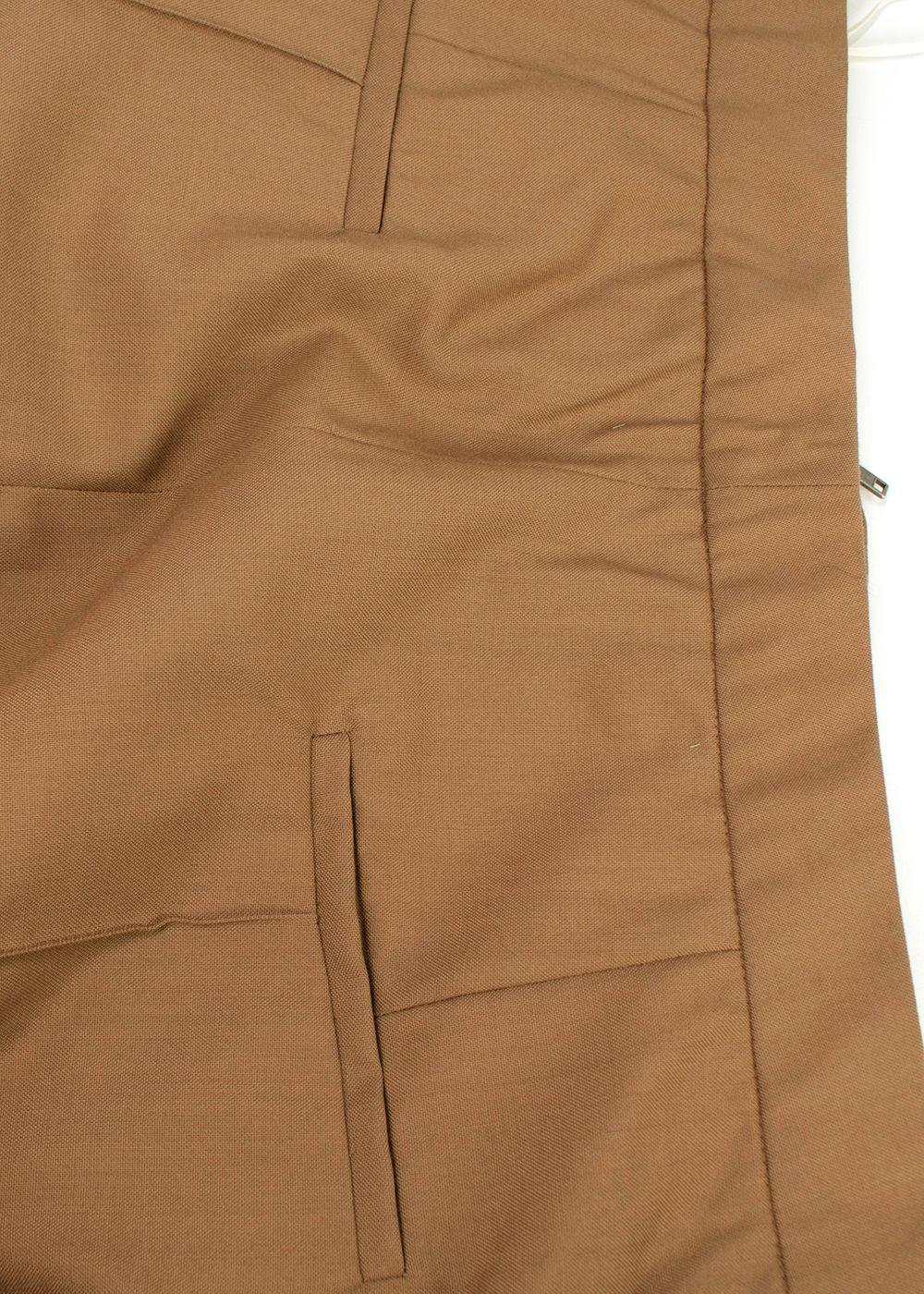 Marni Brown Virgin Wool Tailored Trousers