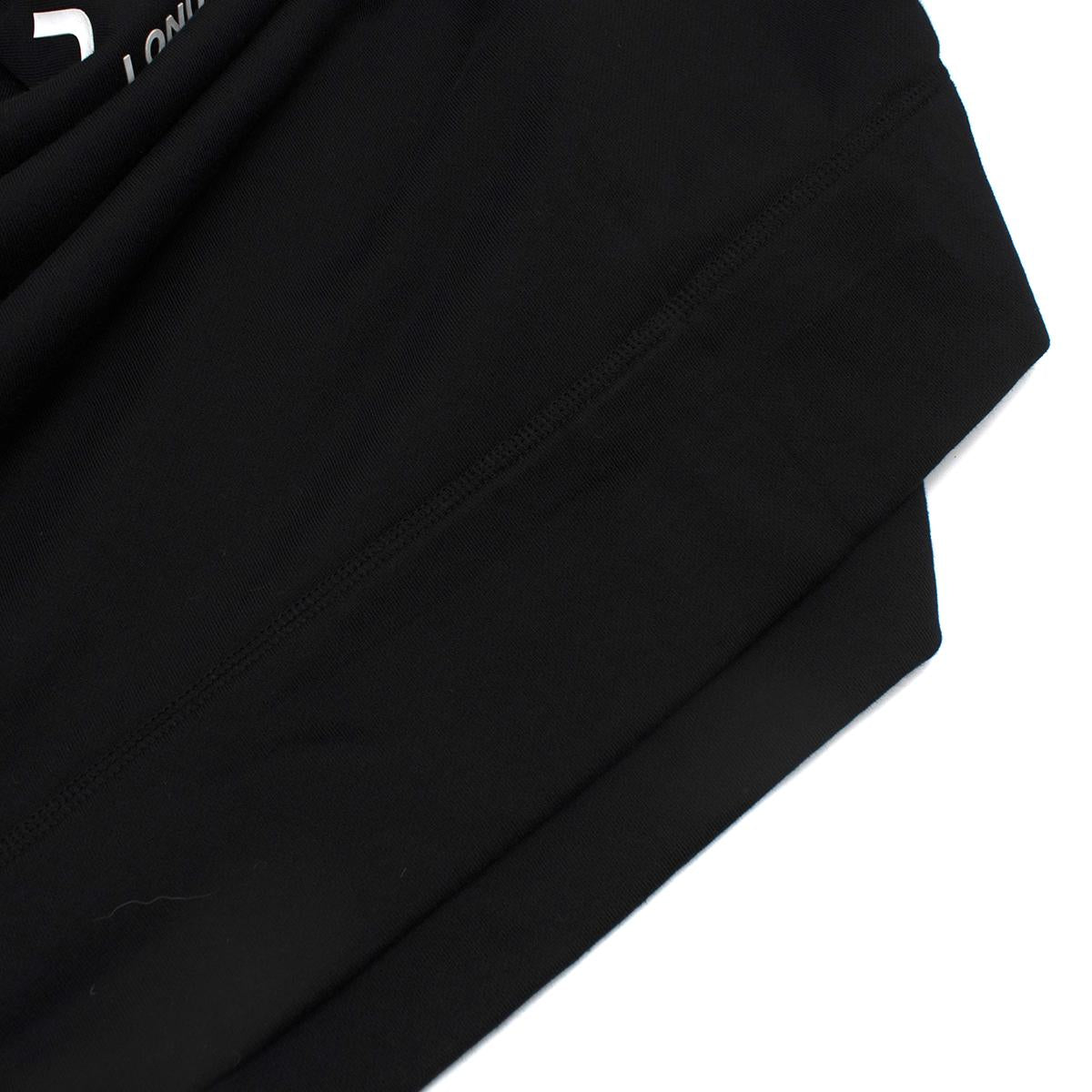 Burberry Black Check Sleeves Crewneck Sweatshirt